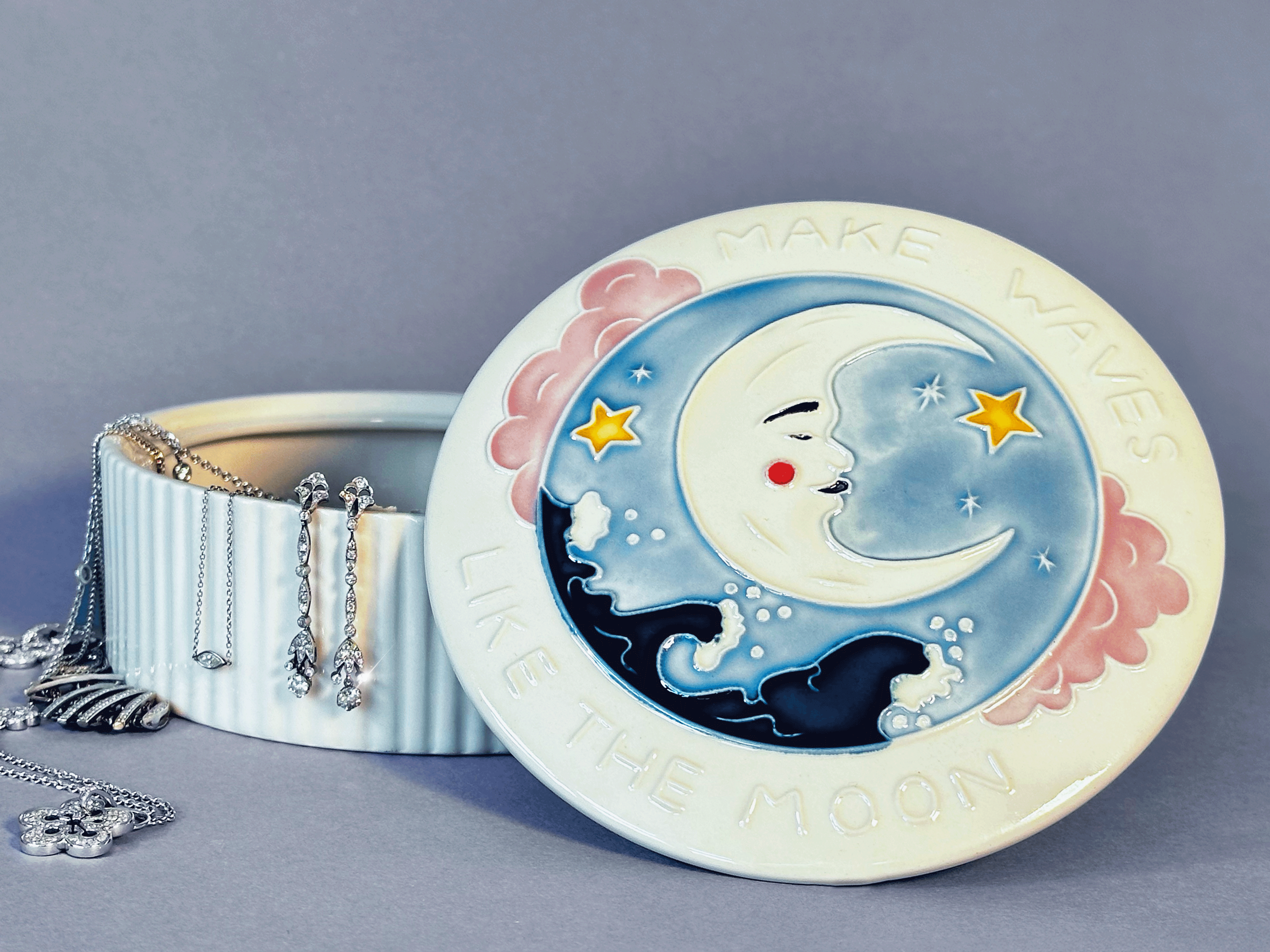 Large - Make Waves Ceramic Treasure Box