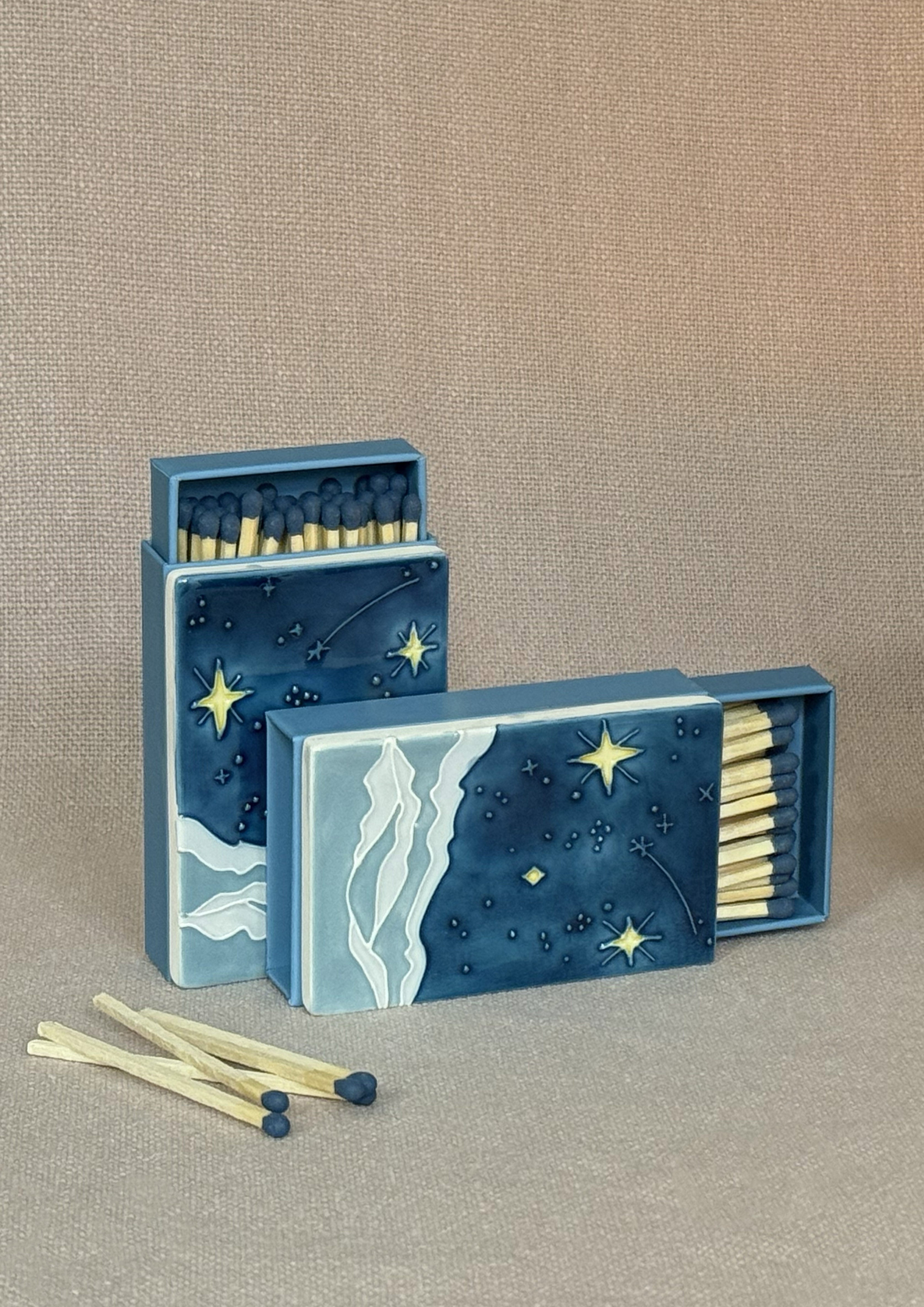 Starry, Starry Night Ceramic Matchbox