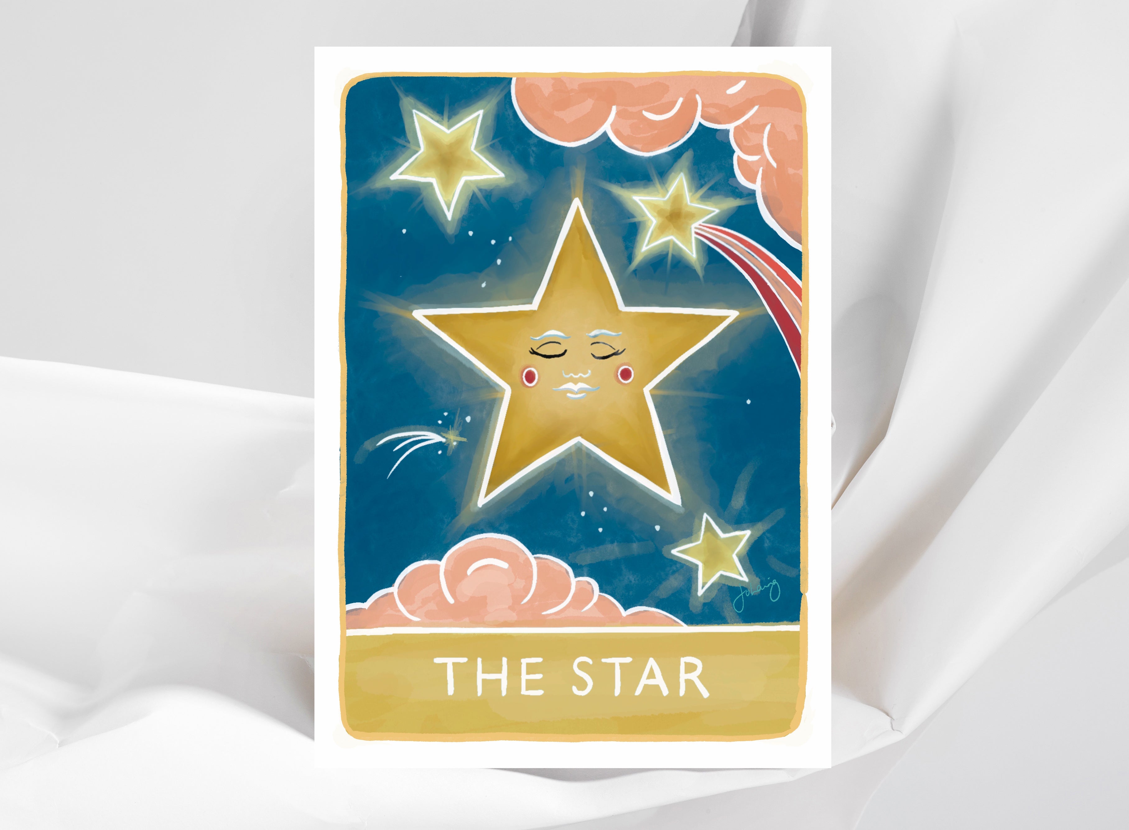 The Star Luxury Christmas Tarot Greeting Card