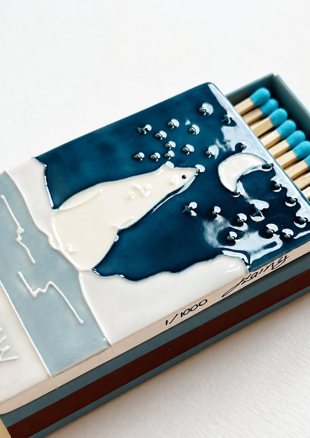 Let it Snow Ceramic Matchbox