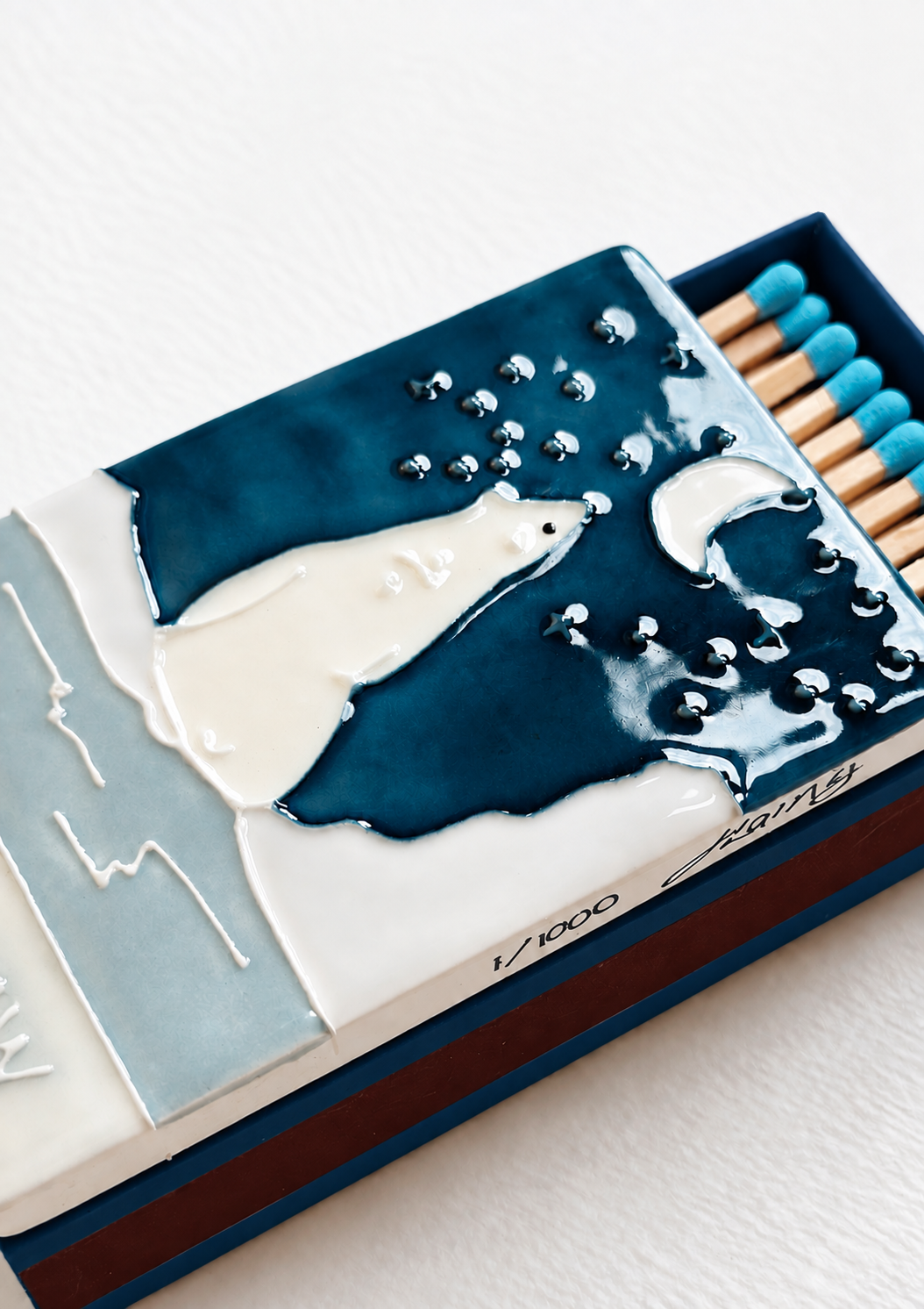 Let it Snow Ceramic Matchbox