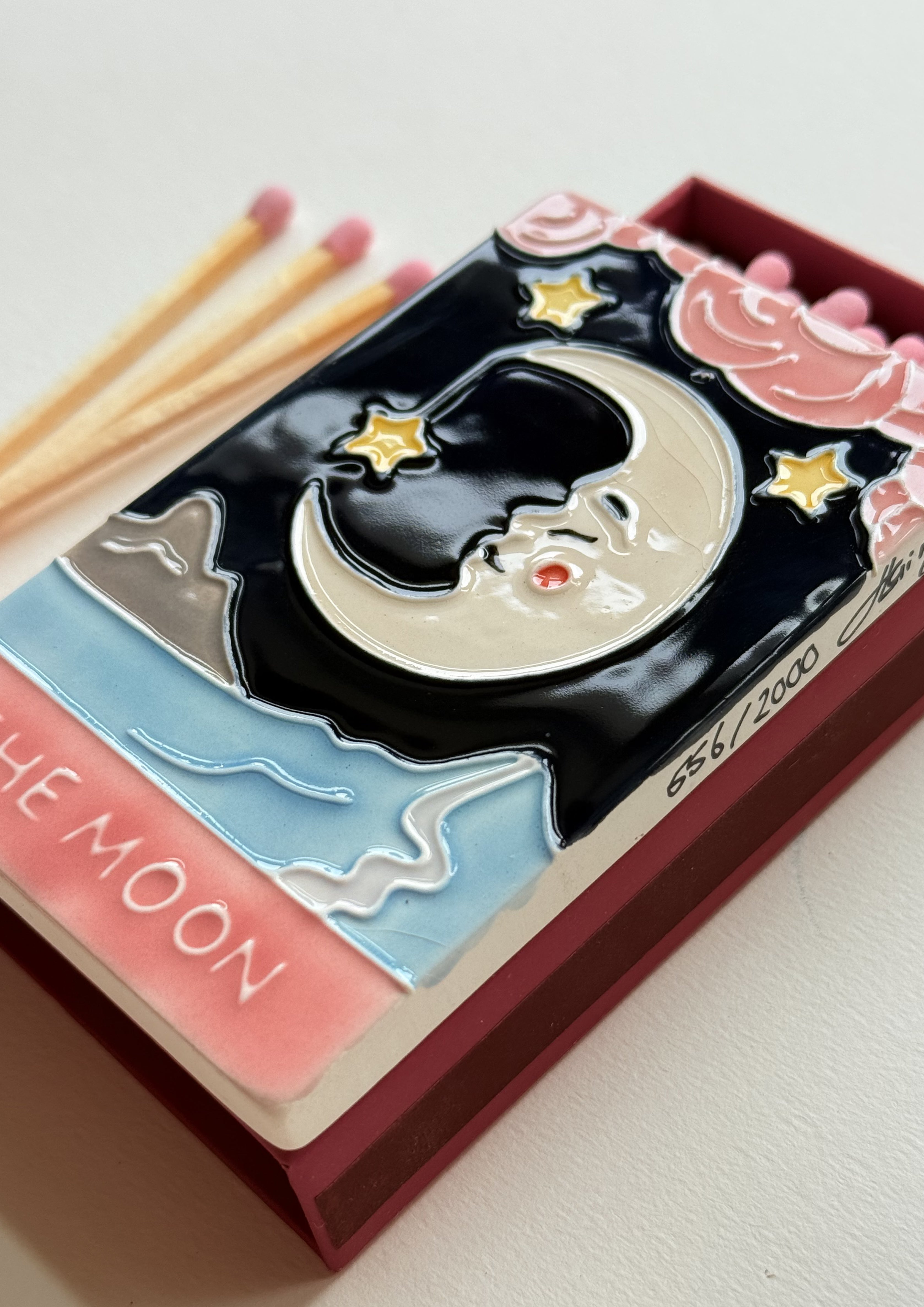 The Moon Ceramic Matchbox Sample - A