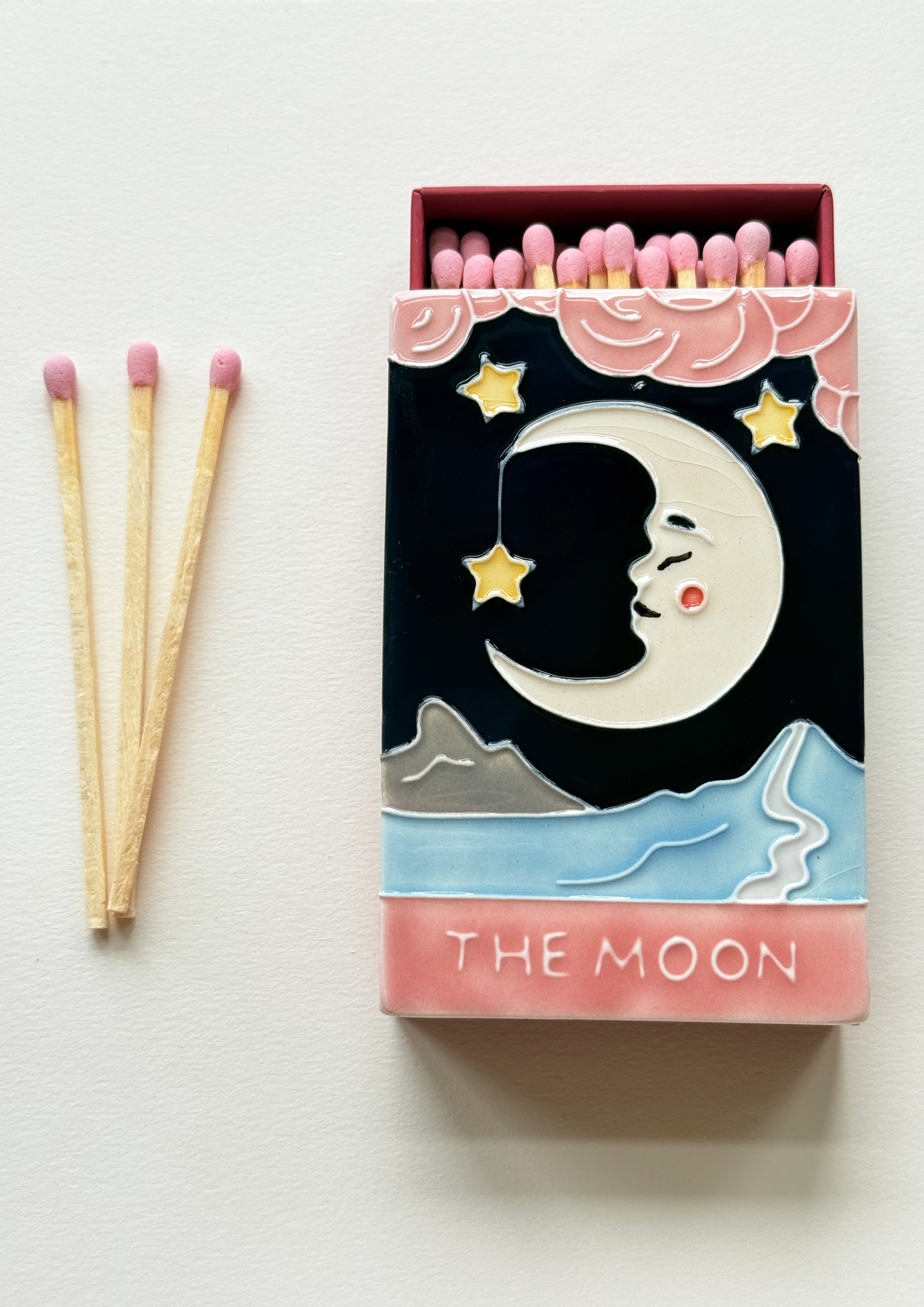 The Moon Ceramic Matchbox Sample - A