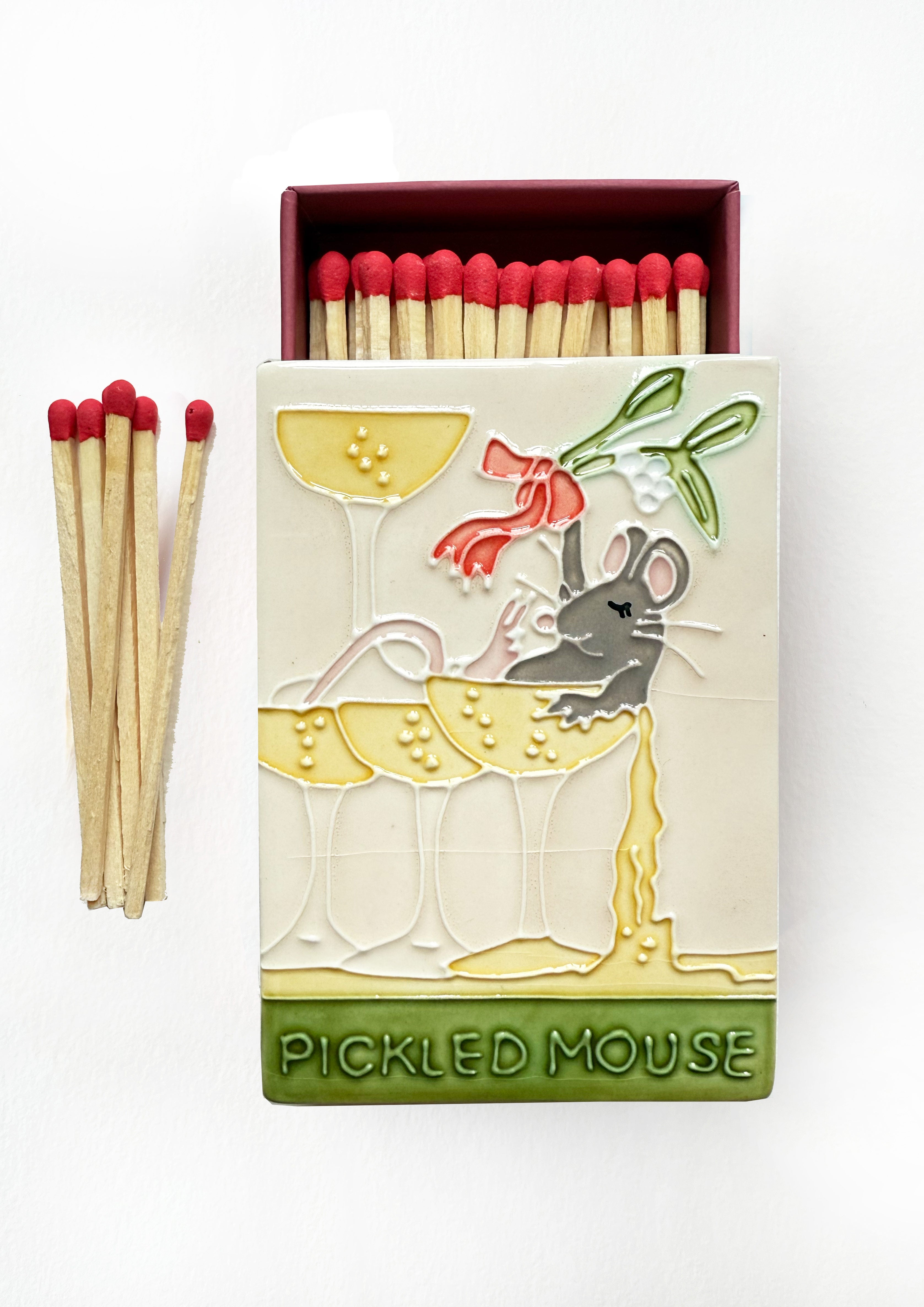 The Pickled Mouse Ceramic Matchbox