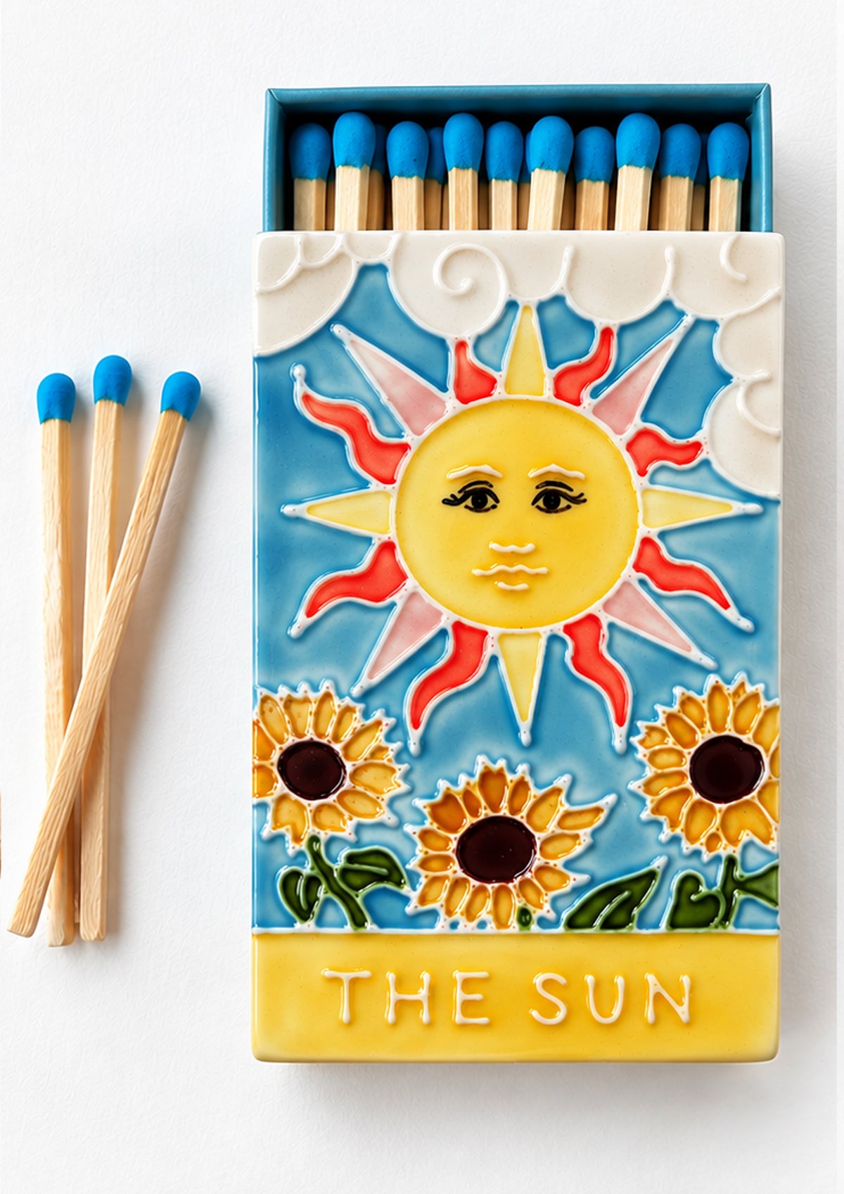 The Sun II Ceramic Matchbox