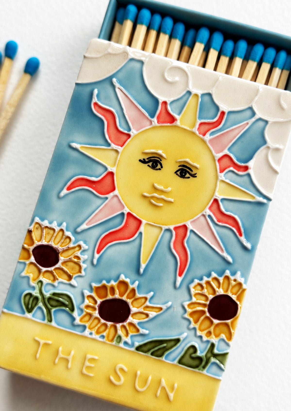 The Sun II Ceramic Matchbox