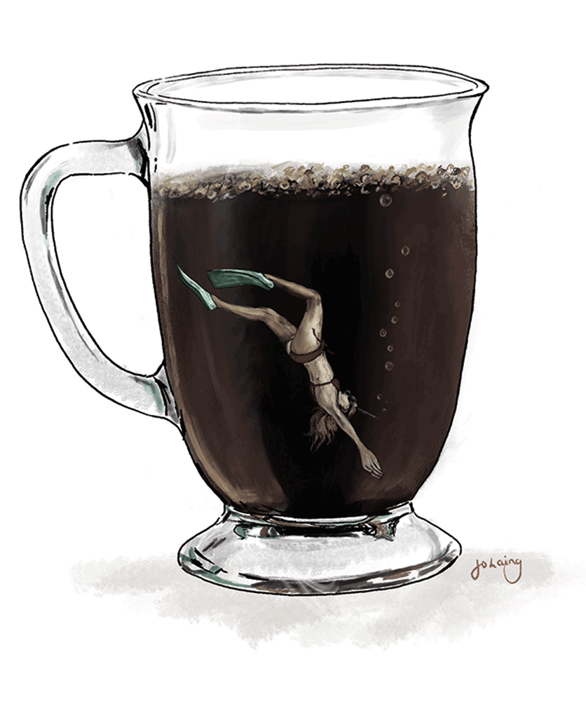 Espresso Dive A4 - Unframed