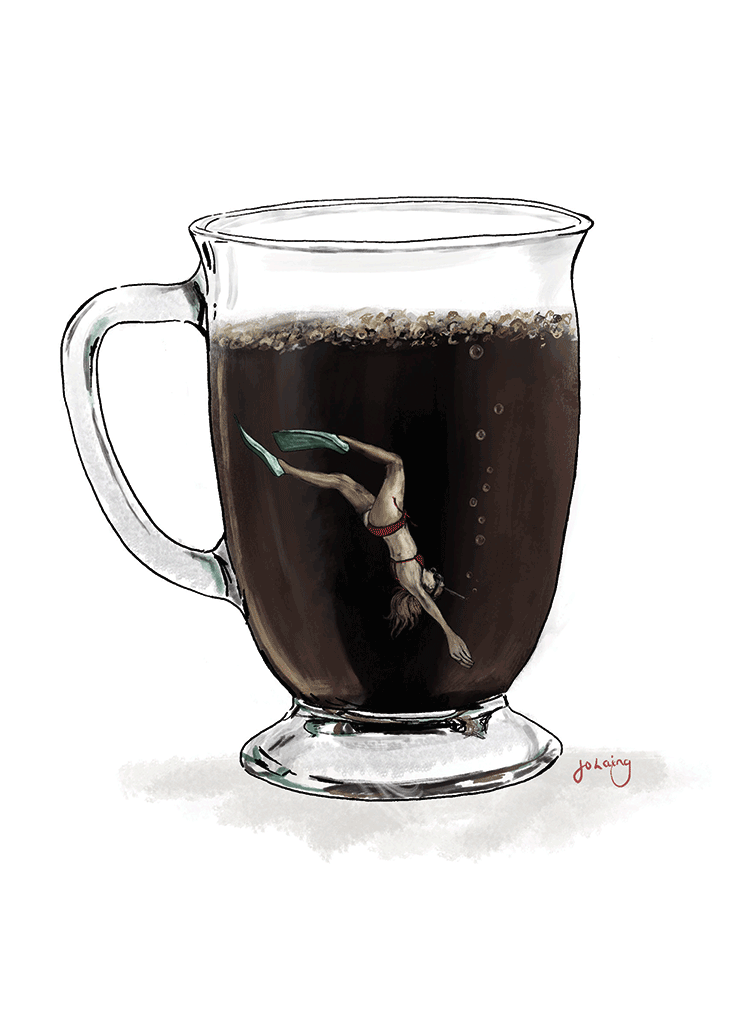 Espresso Dive A4 - Unframed