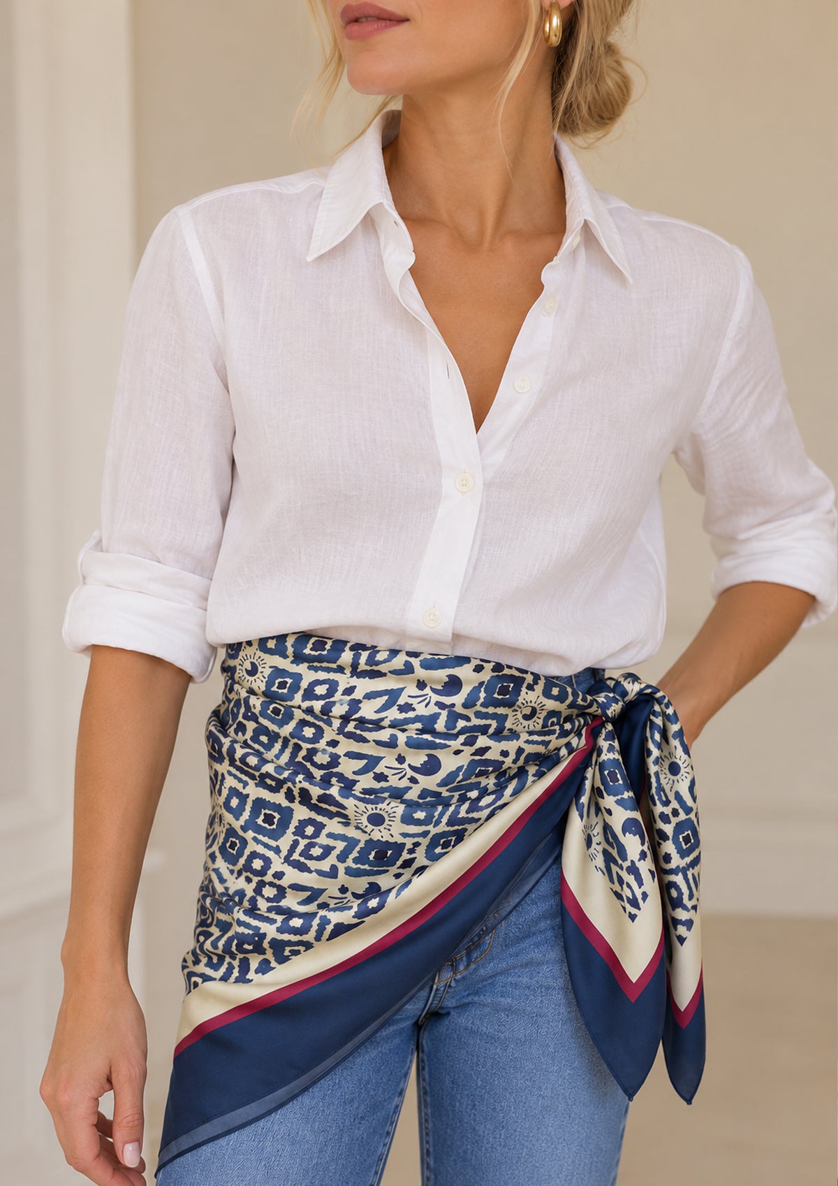 Midnight Sun Silk Scarf