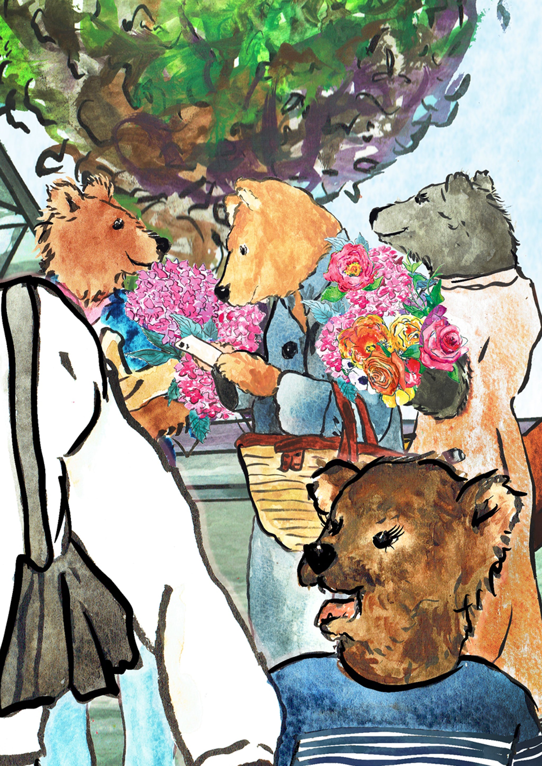 Les Ours D'Eiffel A3 - Unframed