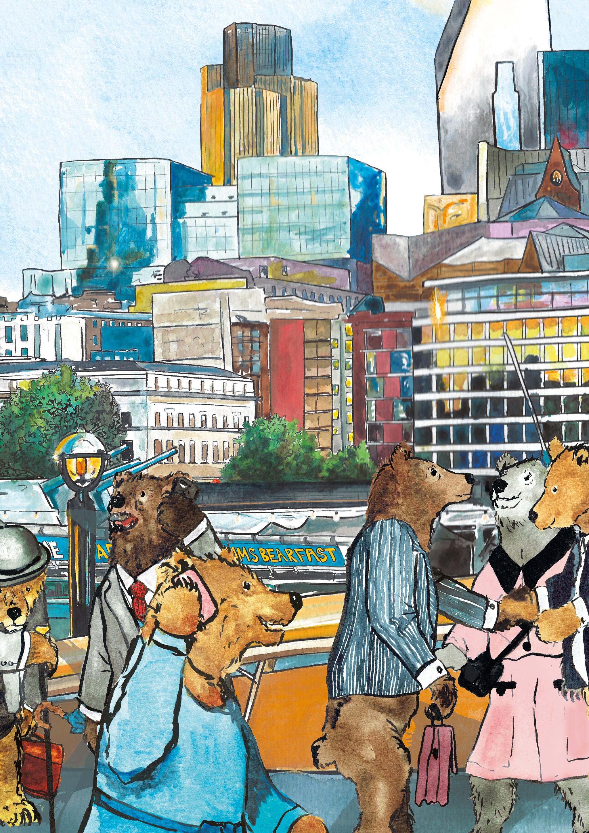 Small Bear Mile A4 - Unframed