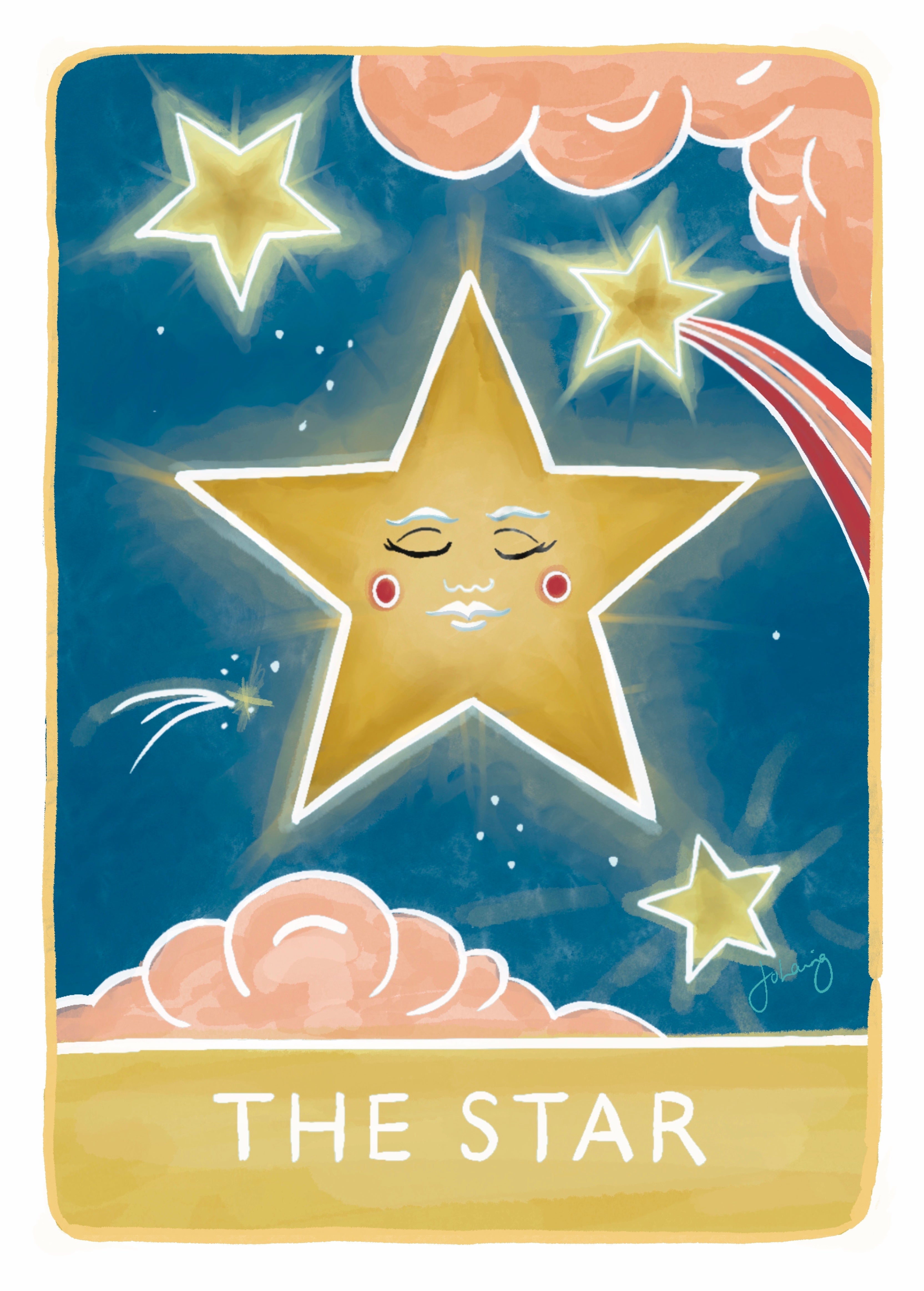 The Star Luxury Christmas Tarot Greeting Card