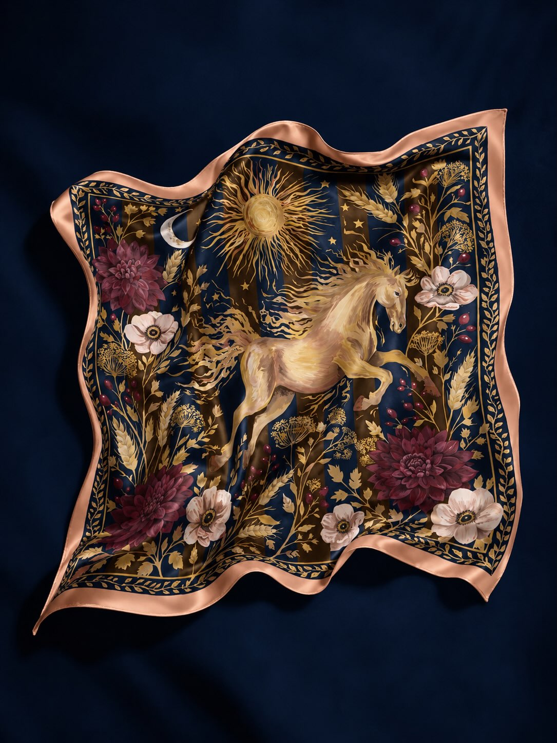 Fire Horse Silk Scarf