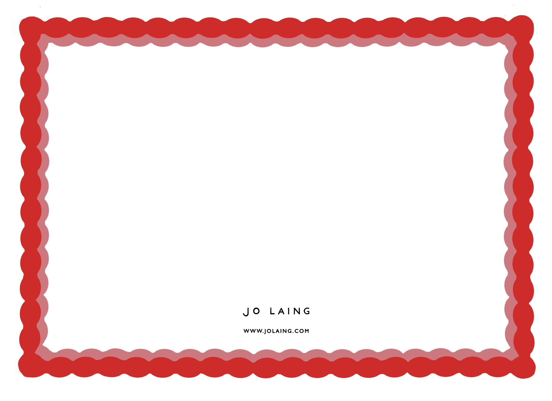 Red Bobbin Edge Notecards