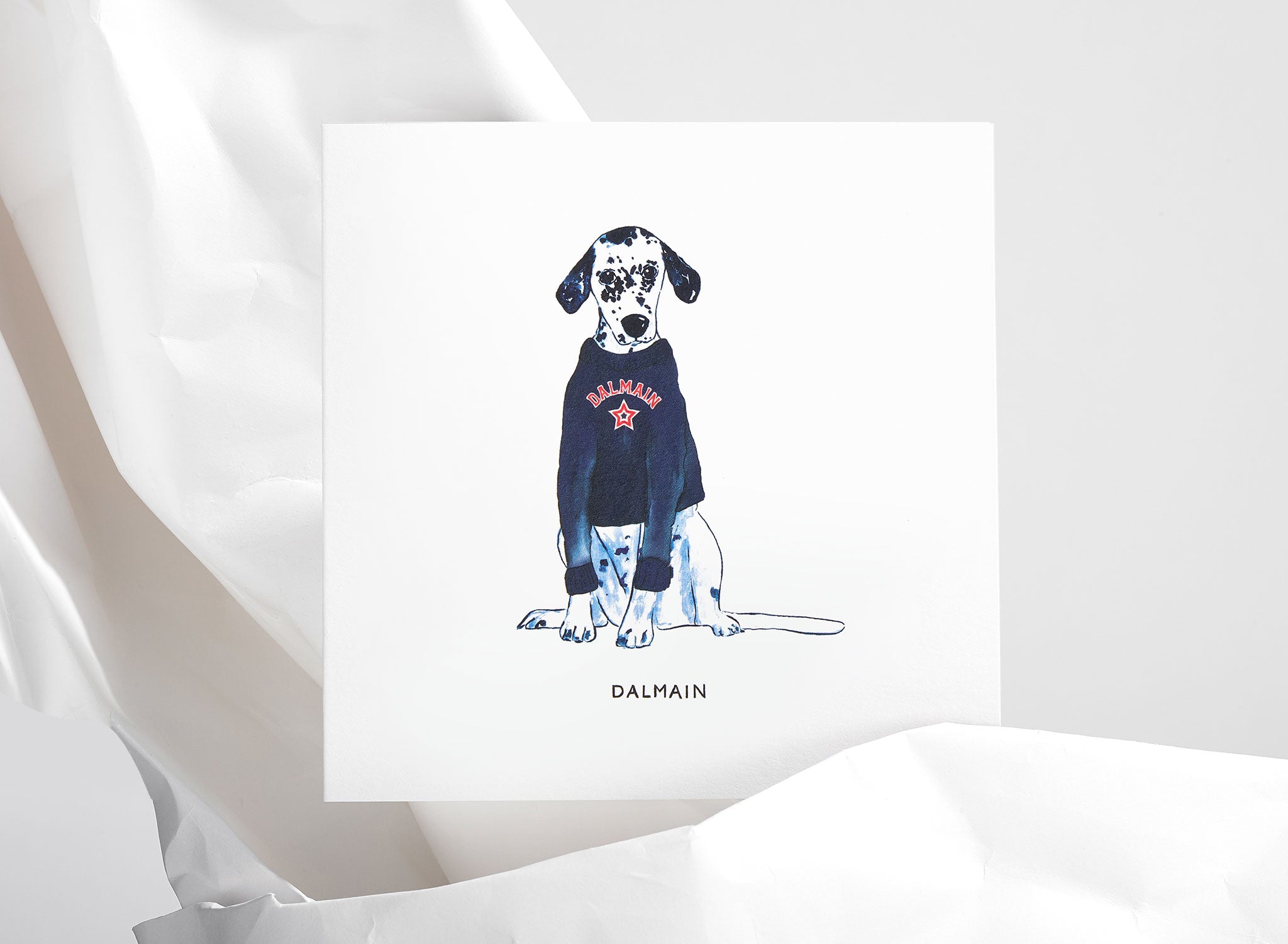 Jo Laing - Dalmain Dogs in Vogue Greeting Card - luxury stationery made in England