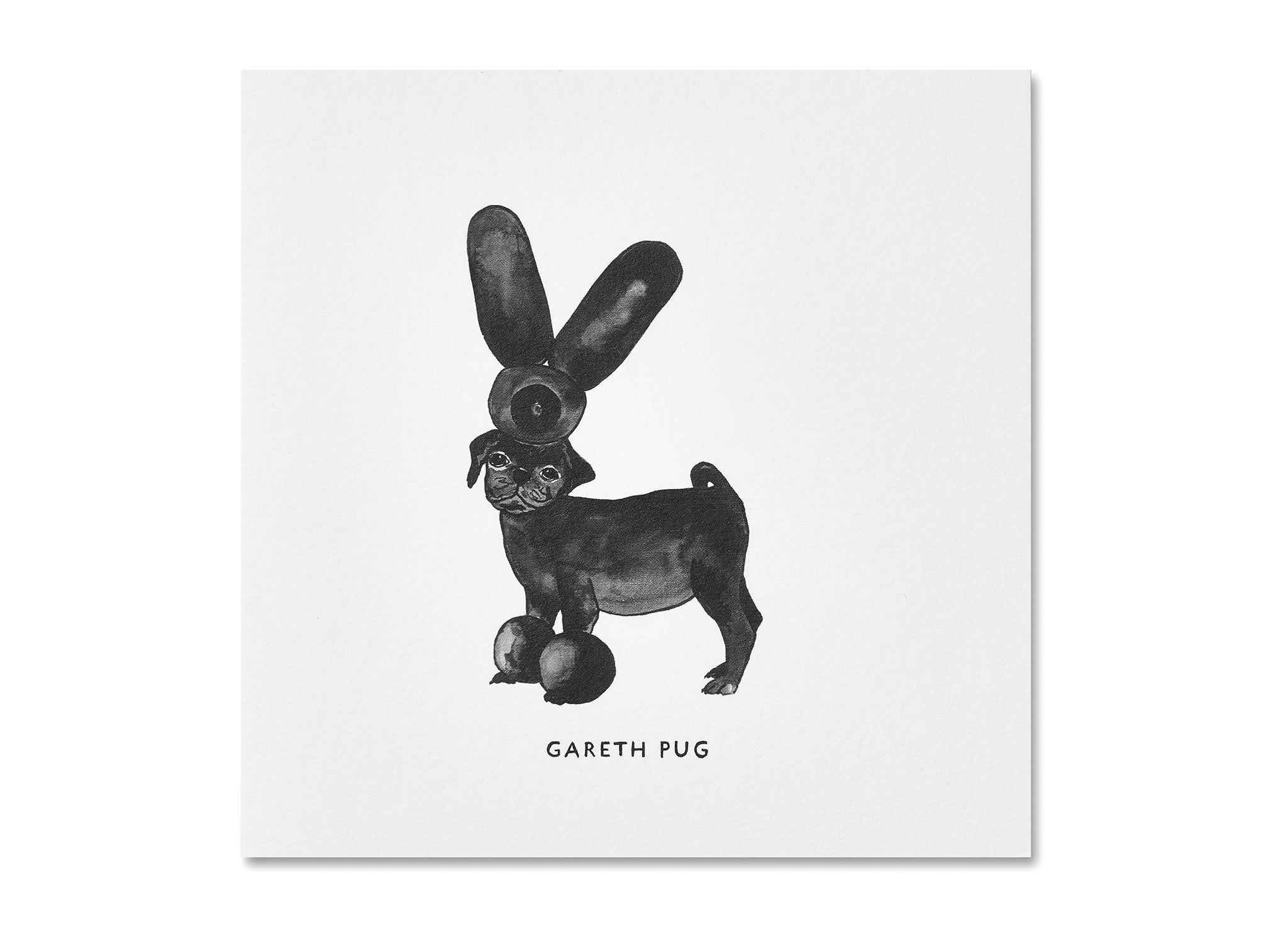 Gareth Pug Greeting Card