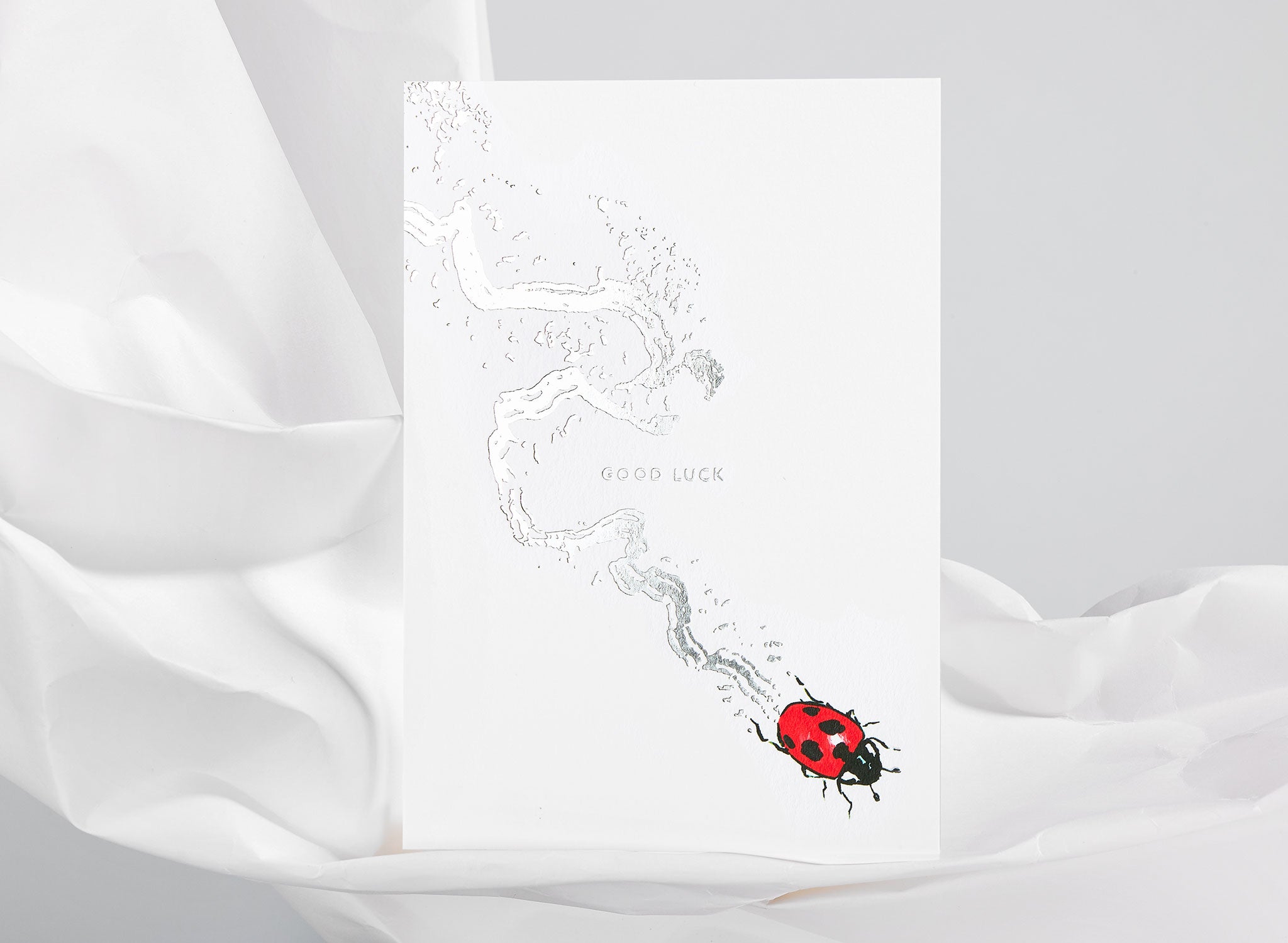 Jo Laing - Good Luck Greeting Card - luxury stationery made in England