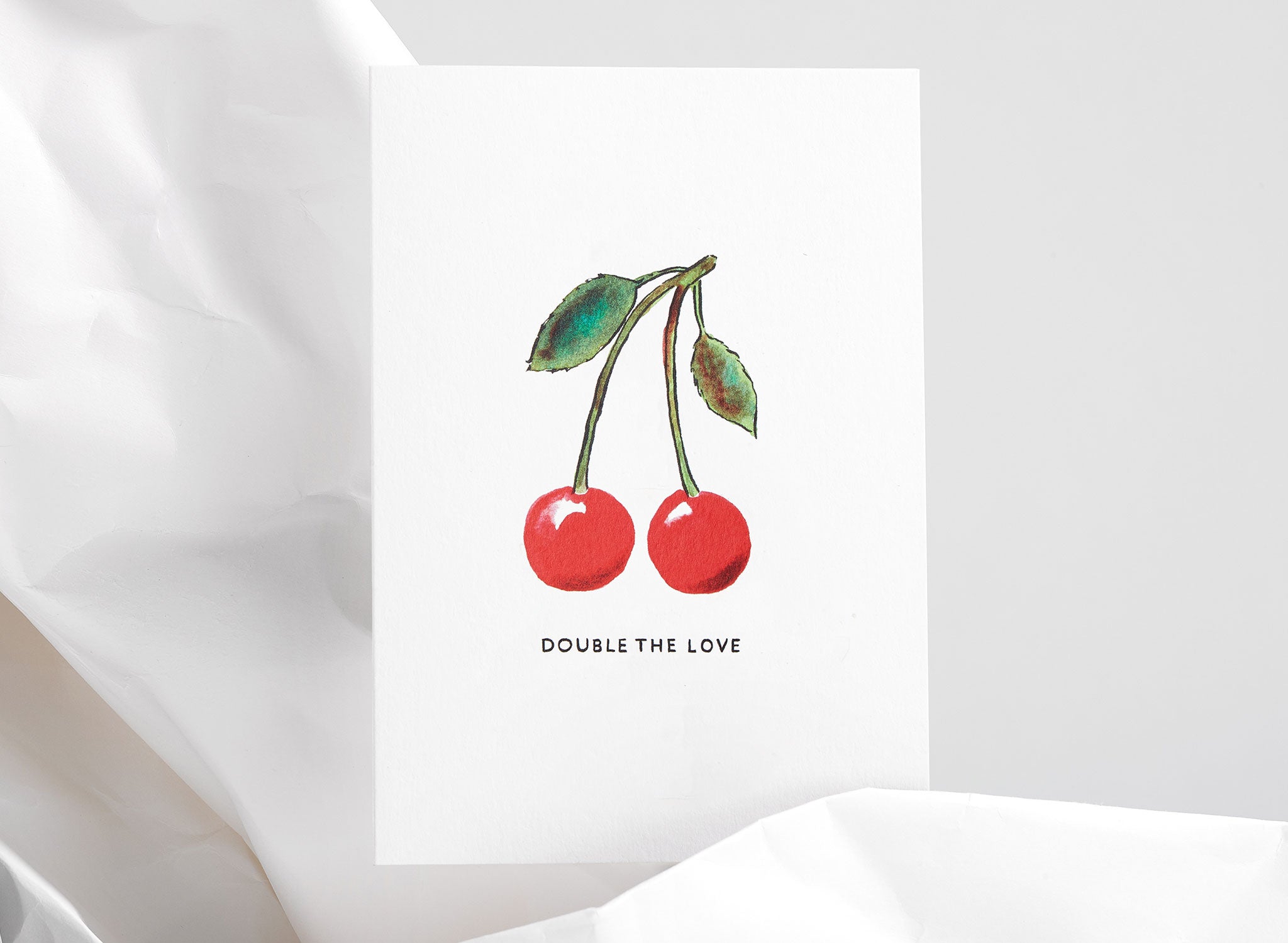 Jo Laing - Baby Twins Congratulations Greeting Card - luxury stationery made in England