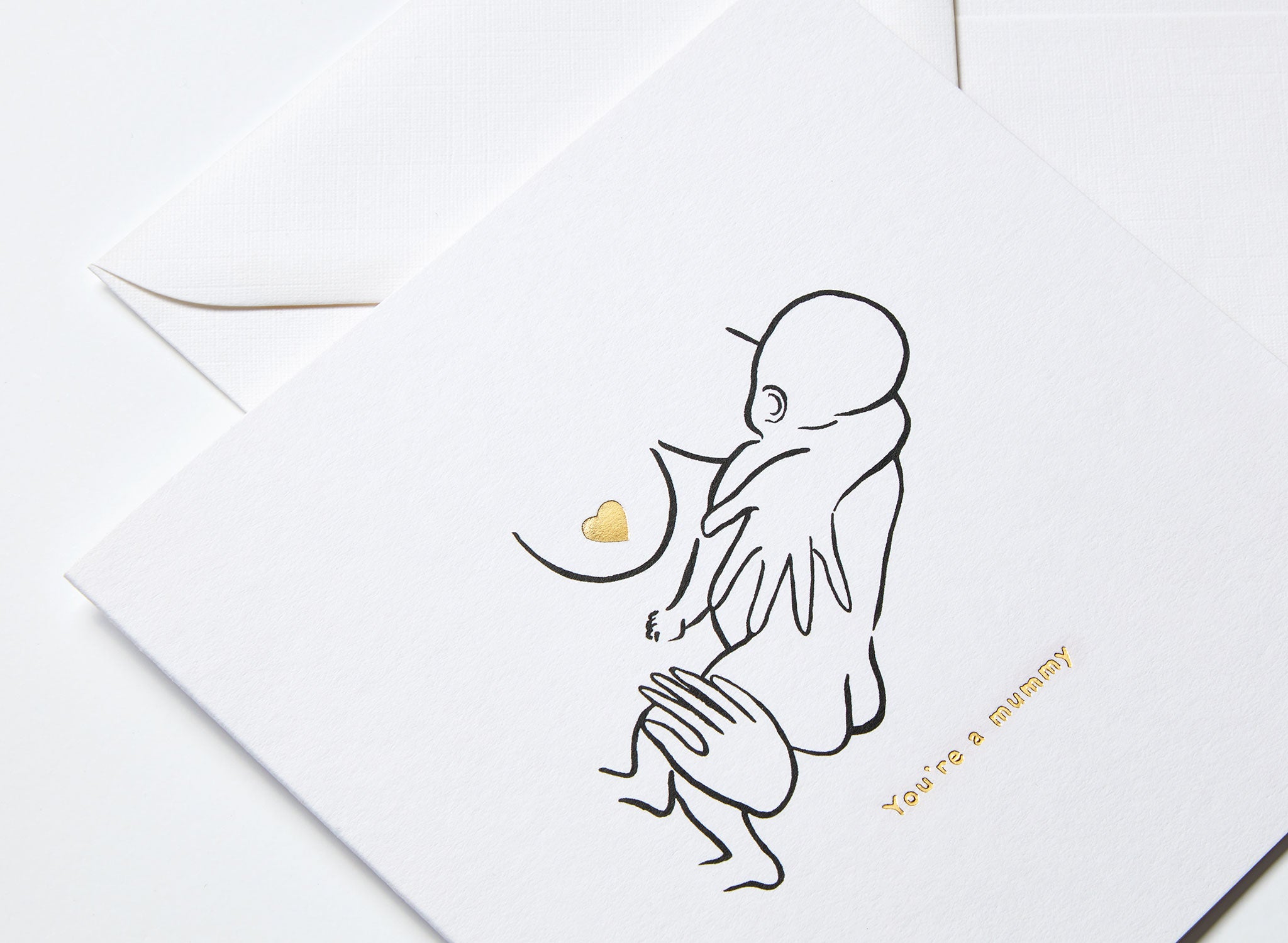 Jo Laing - New Mummy Greeting Card - luxury stationery made in England