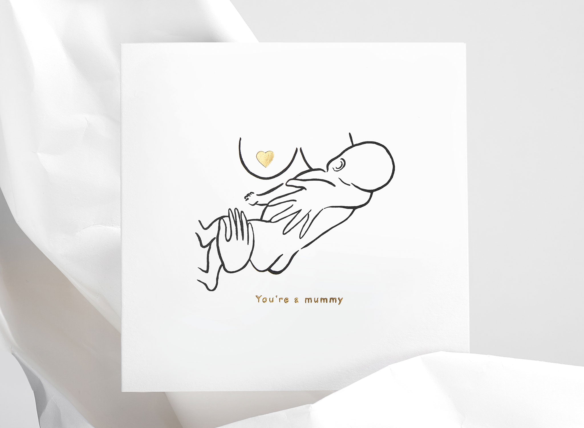Jo Laing - New Mummy Greeting Card - luxury stationery made in England