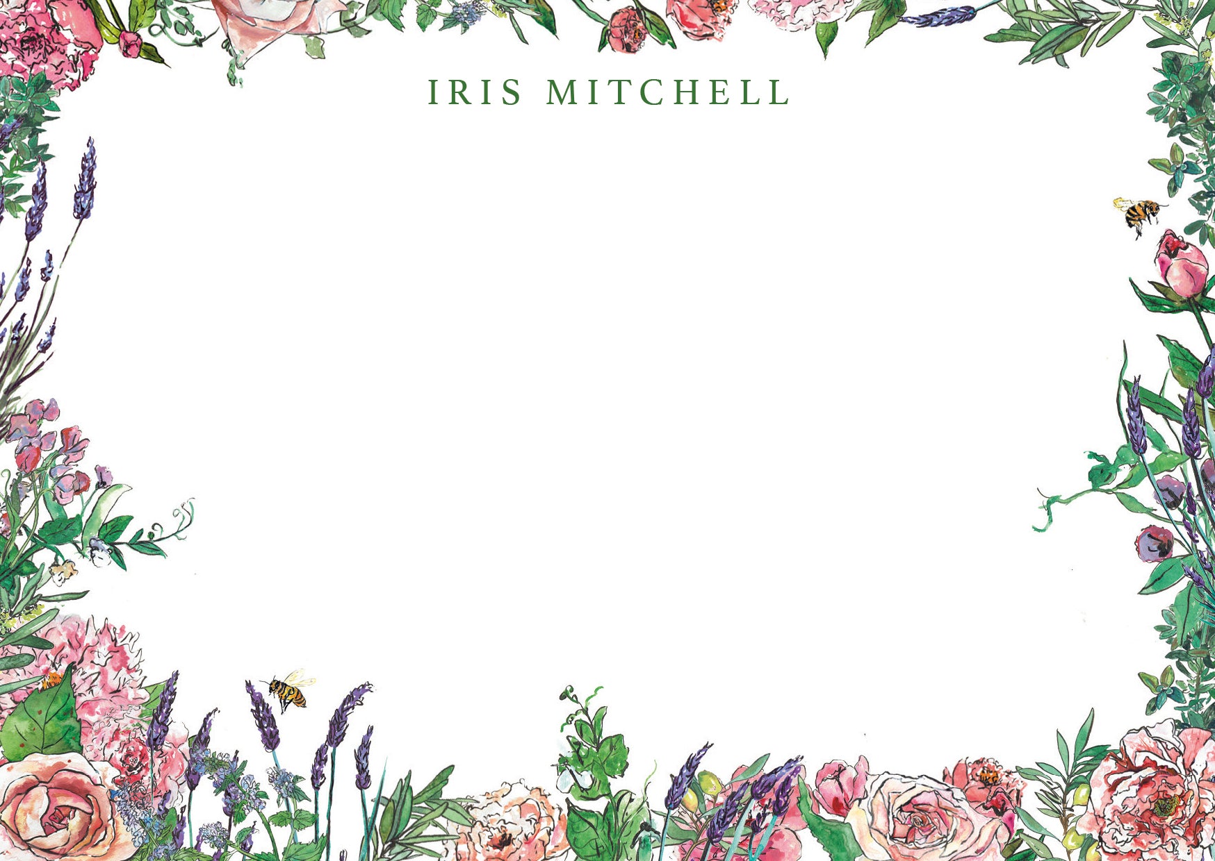 Jo Laing Bespoke Luxury Stationery Collection, Personalised with your name and Address