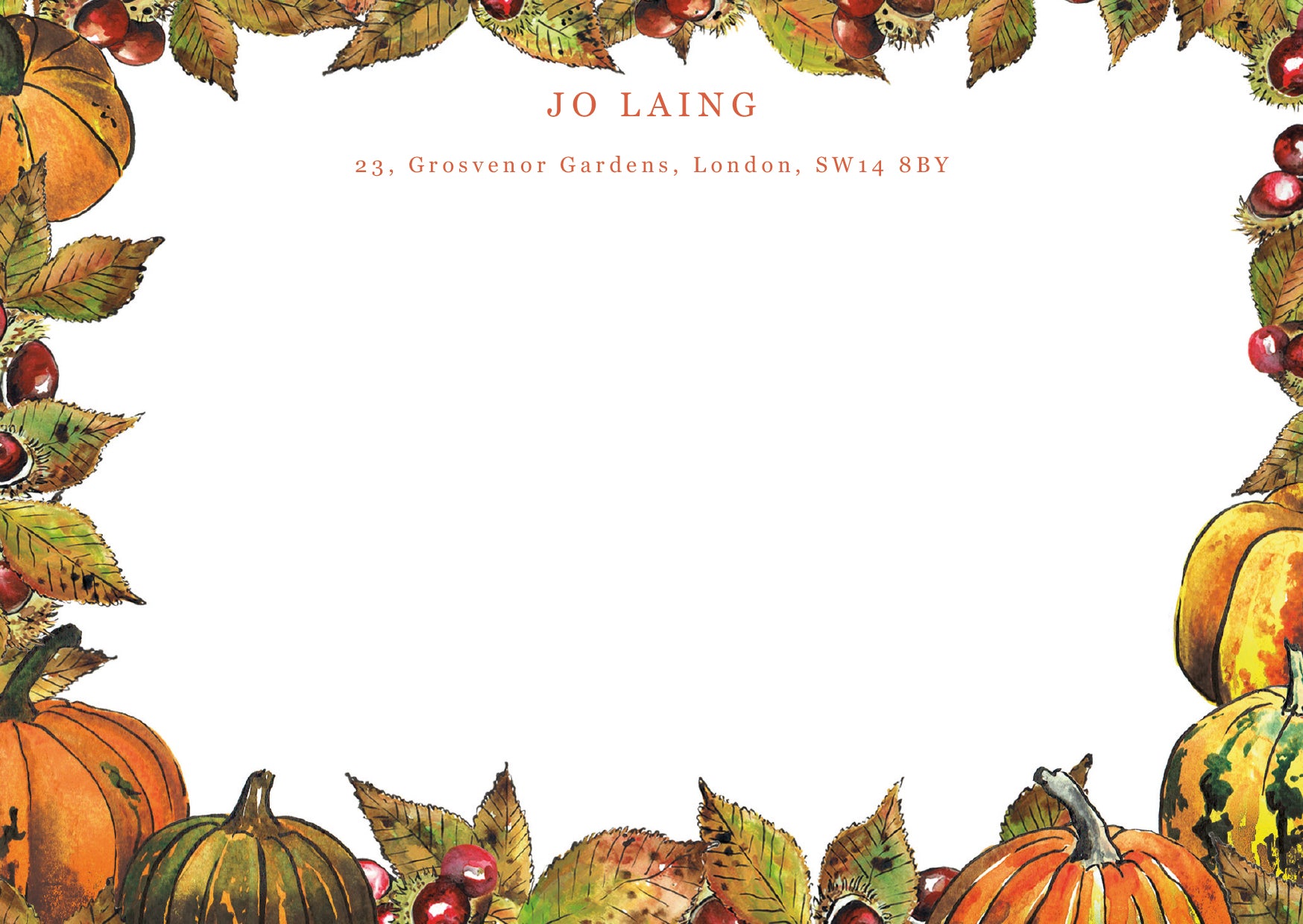 Autumn Pumpkin Patch Notecards