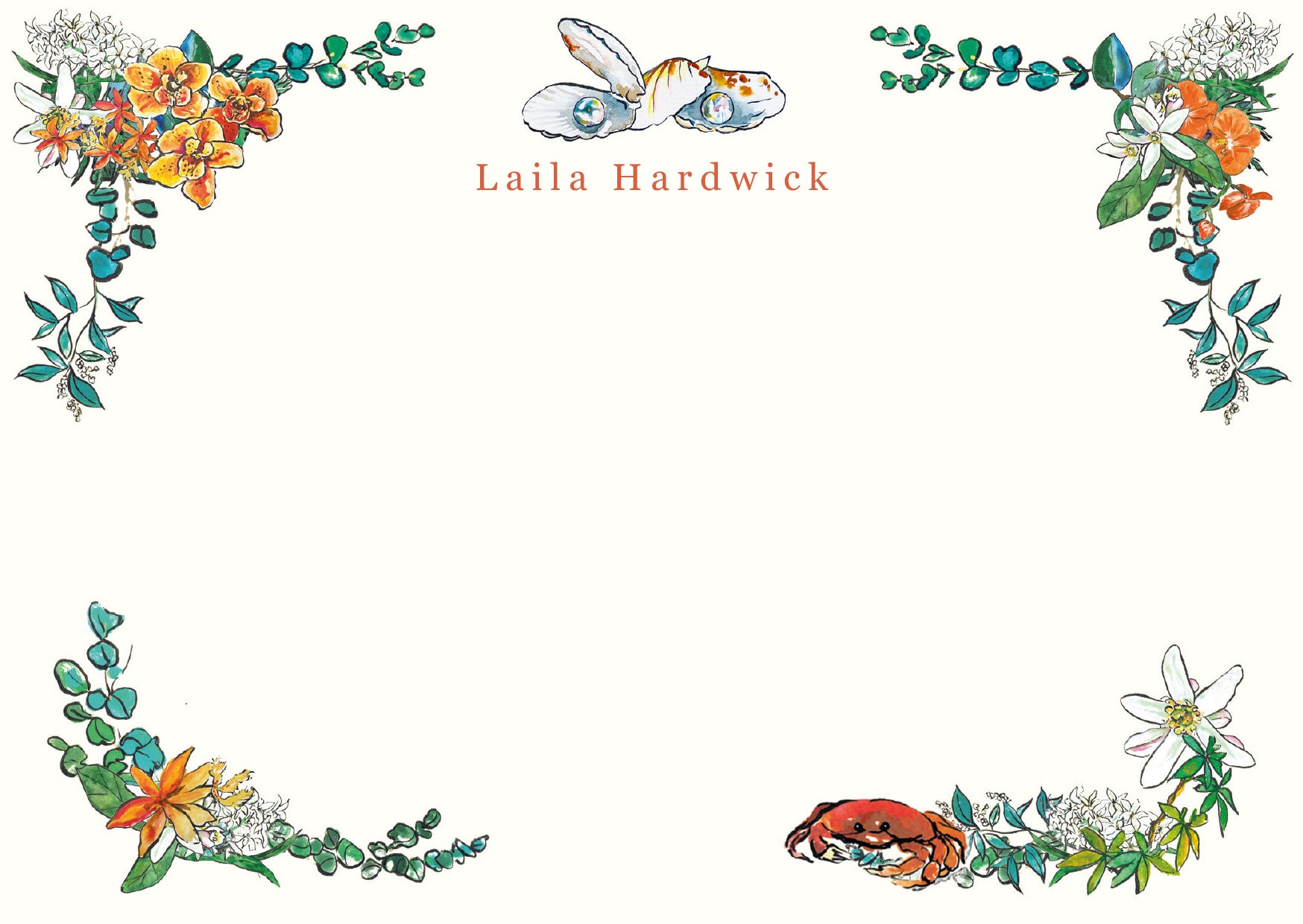 Jo Laing Bespoke Luxury Stationery Collection, Personalised with your name and Address