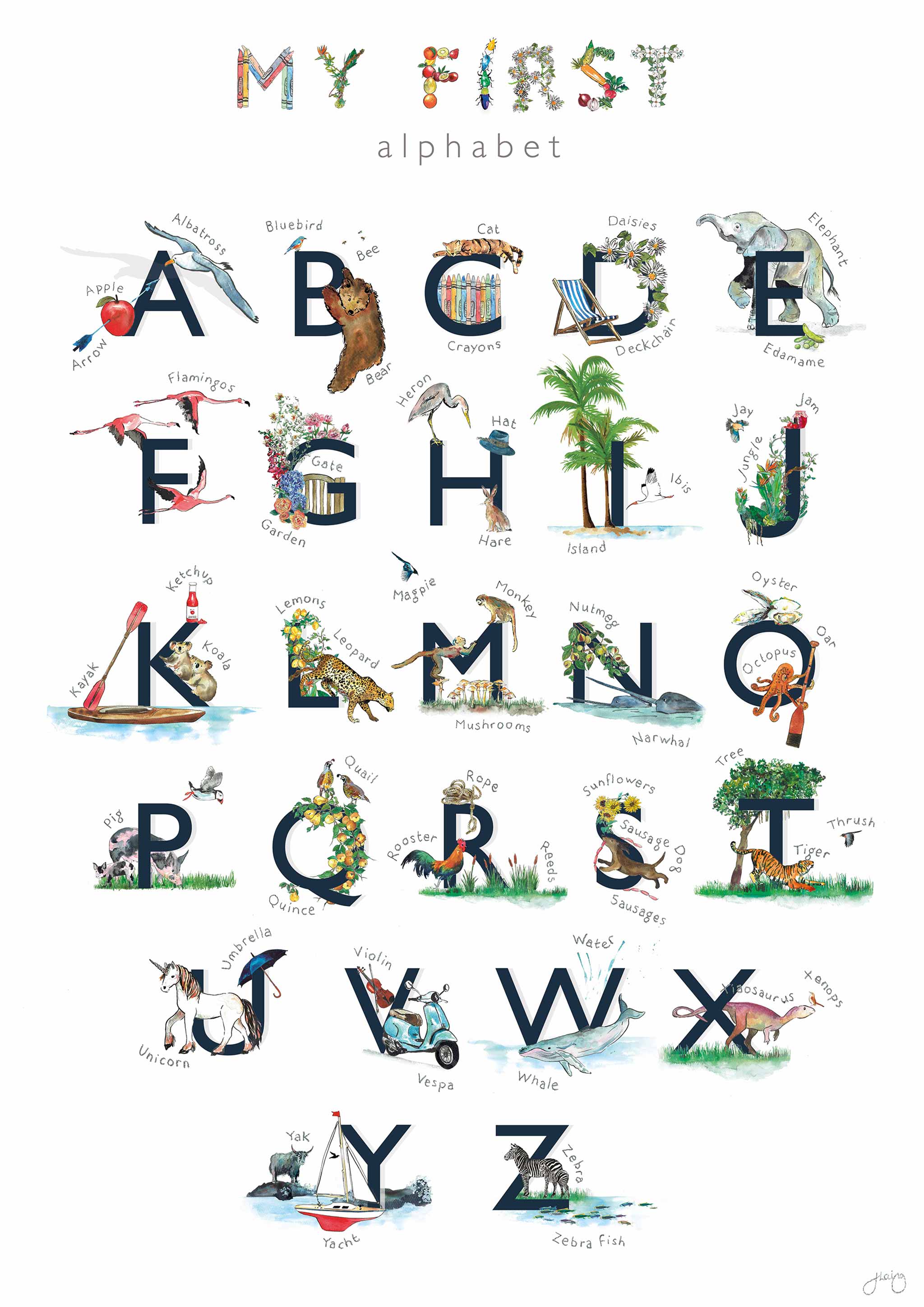My First Alphabet' Nursery Art Print