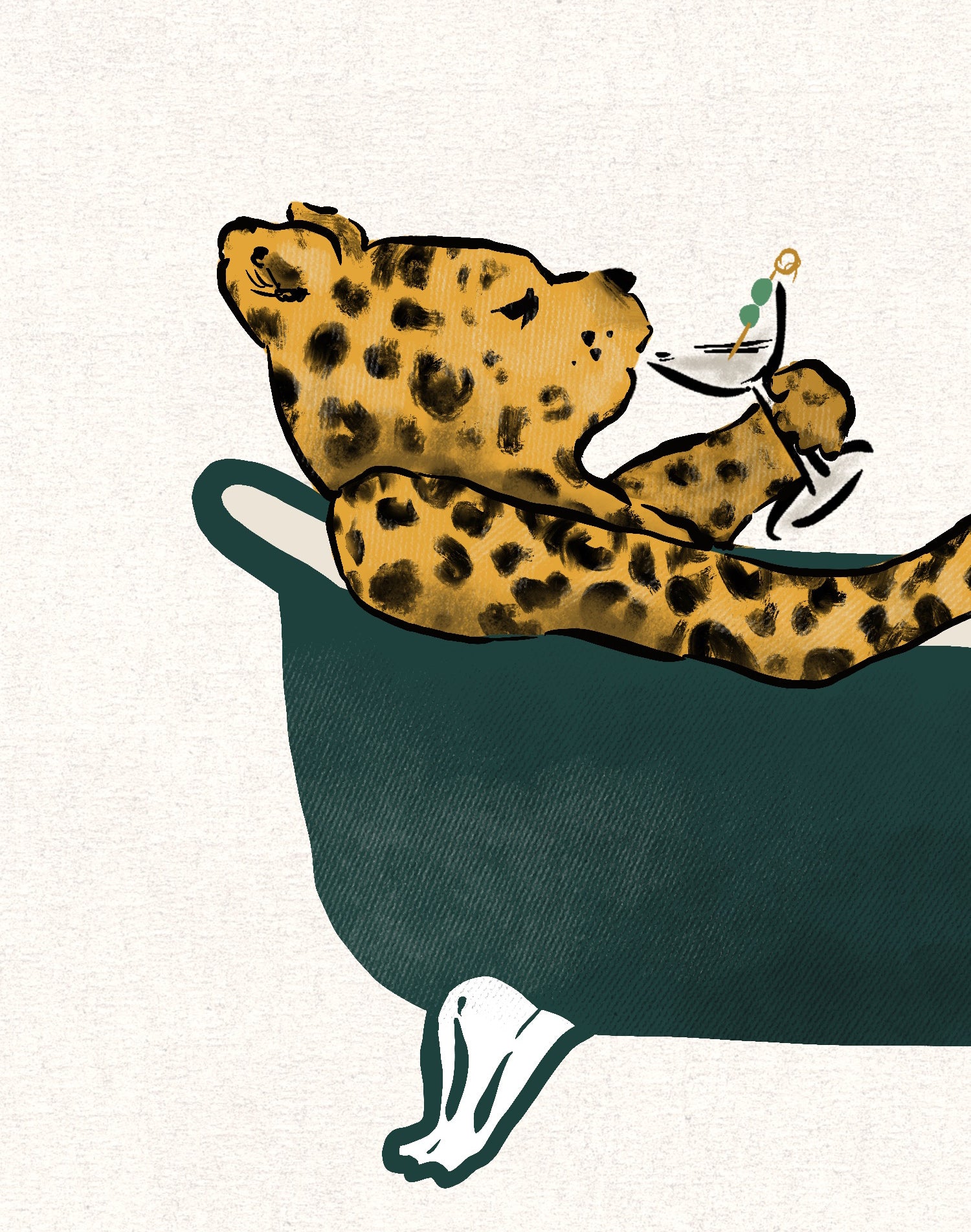 Bath Time A3 - Unframed
