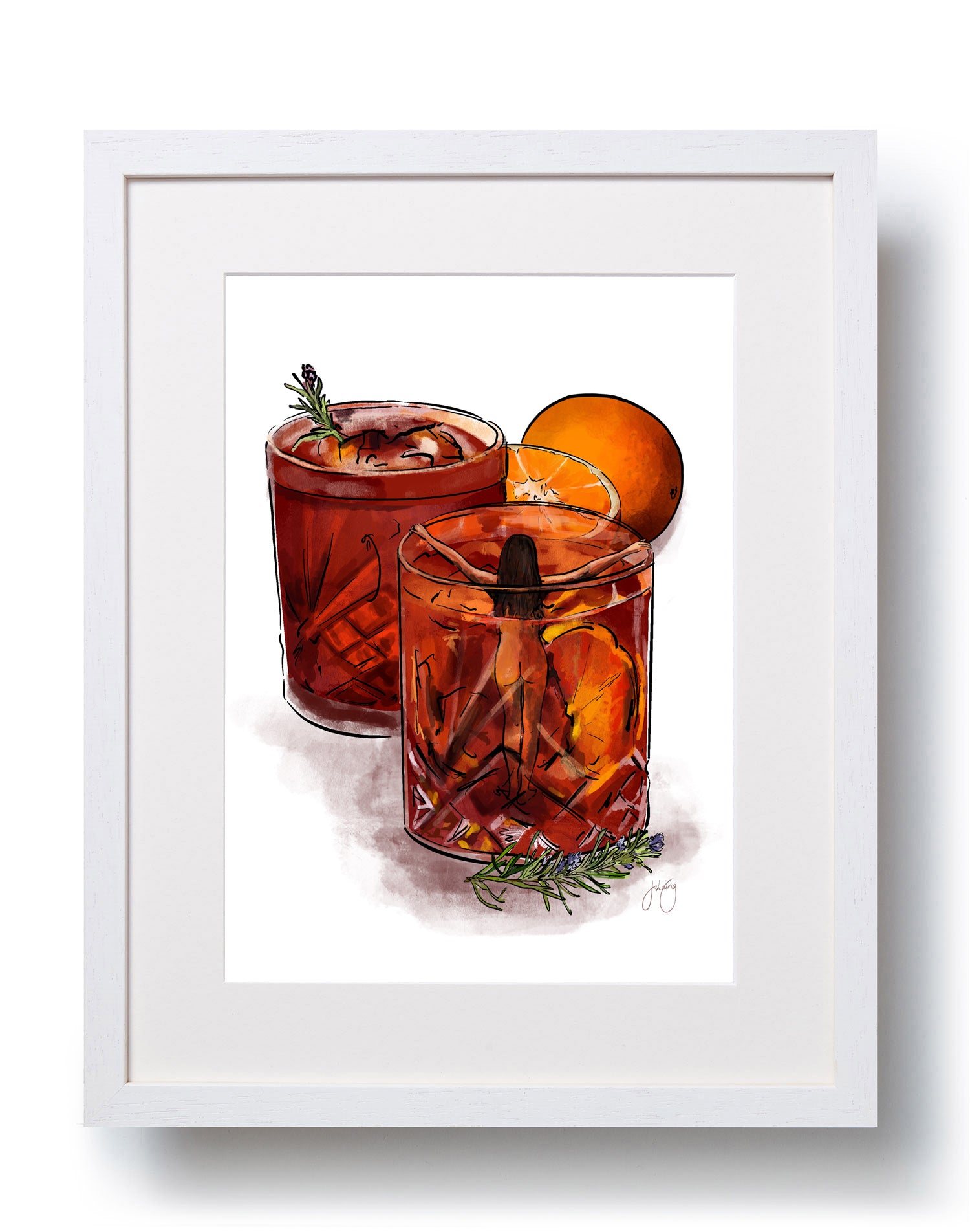 That First Sip of Negroni Art Print