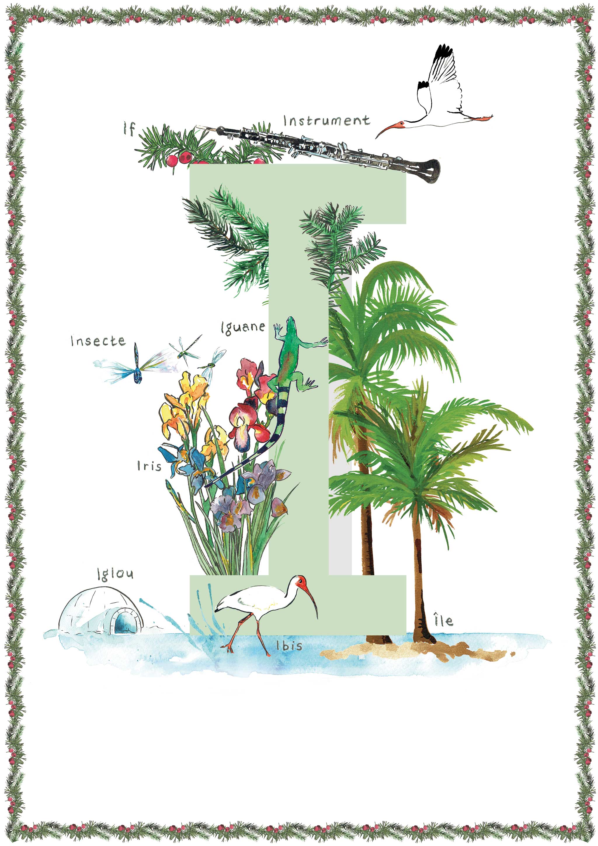 'I is For' Nursery Art Print - French Collection