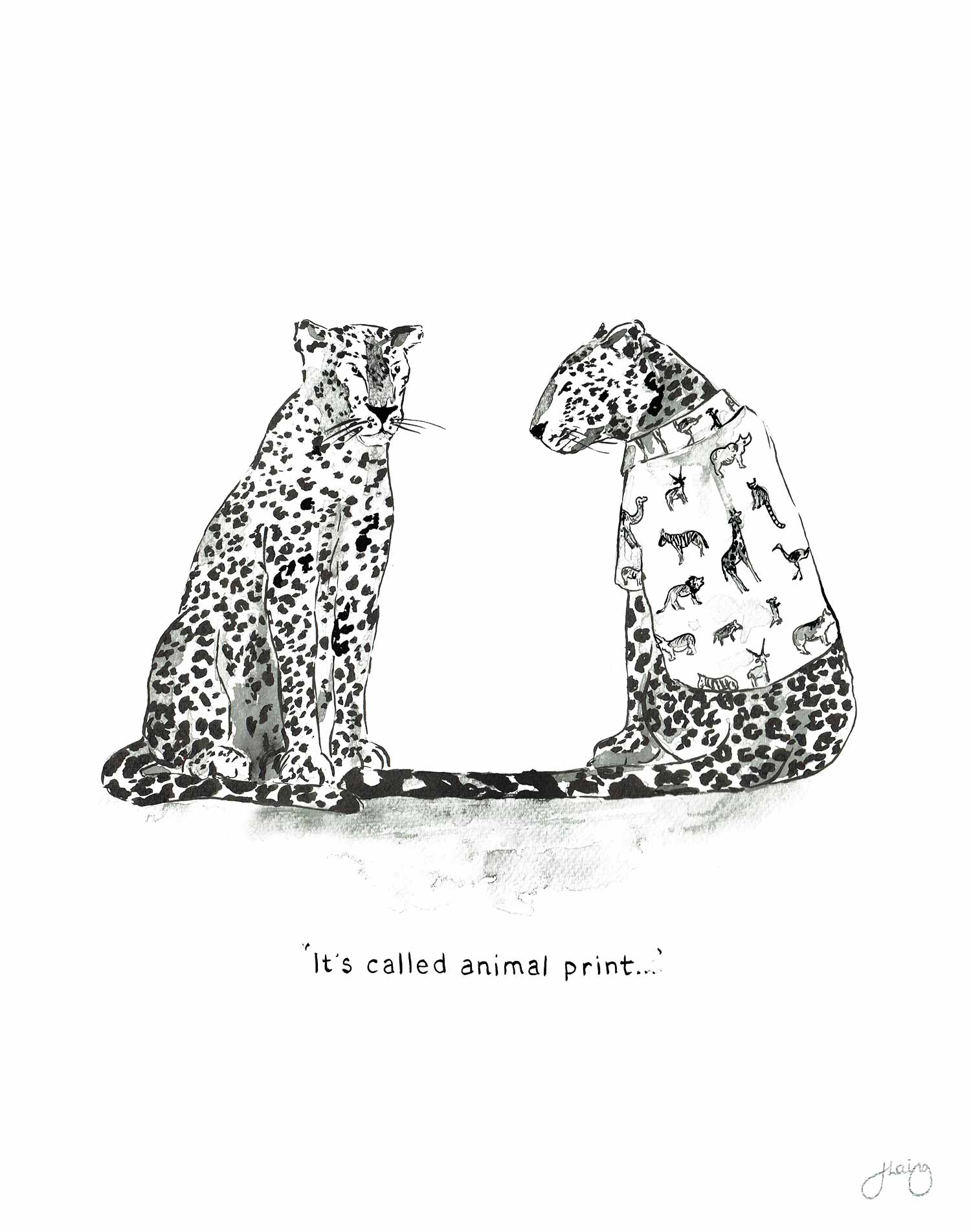 'Leopards in Vogue' Art Print