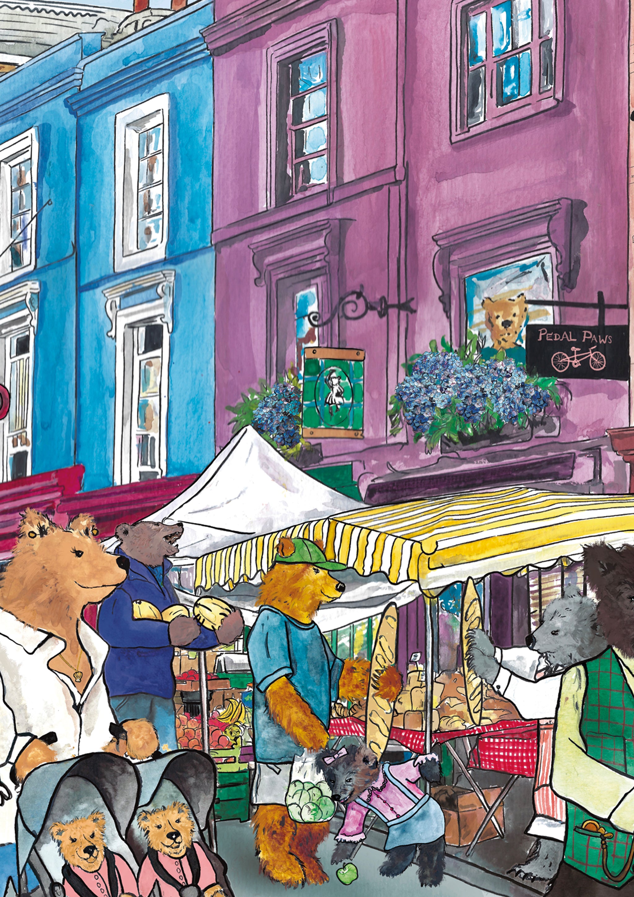 Portobearlo Road Nursery Art Print