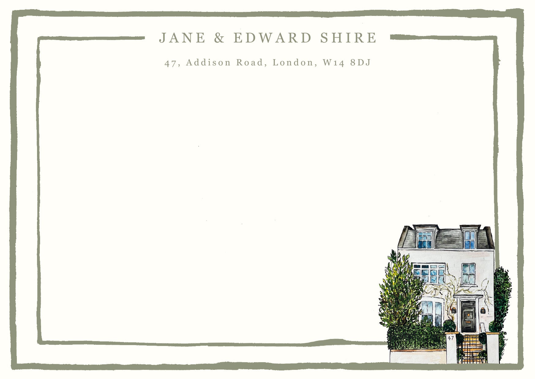 Bespoke Painted Home Notecards