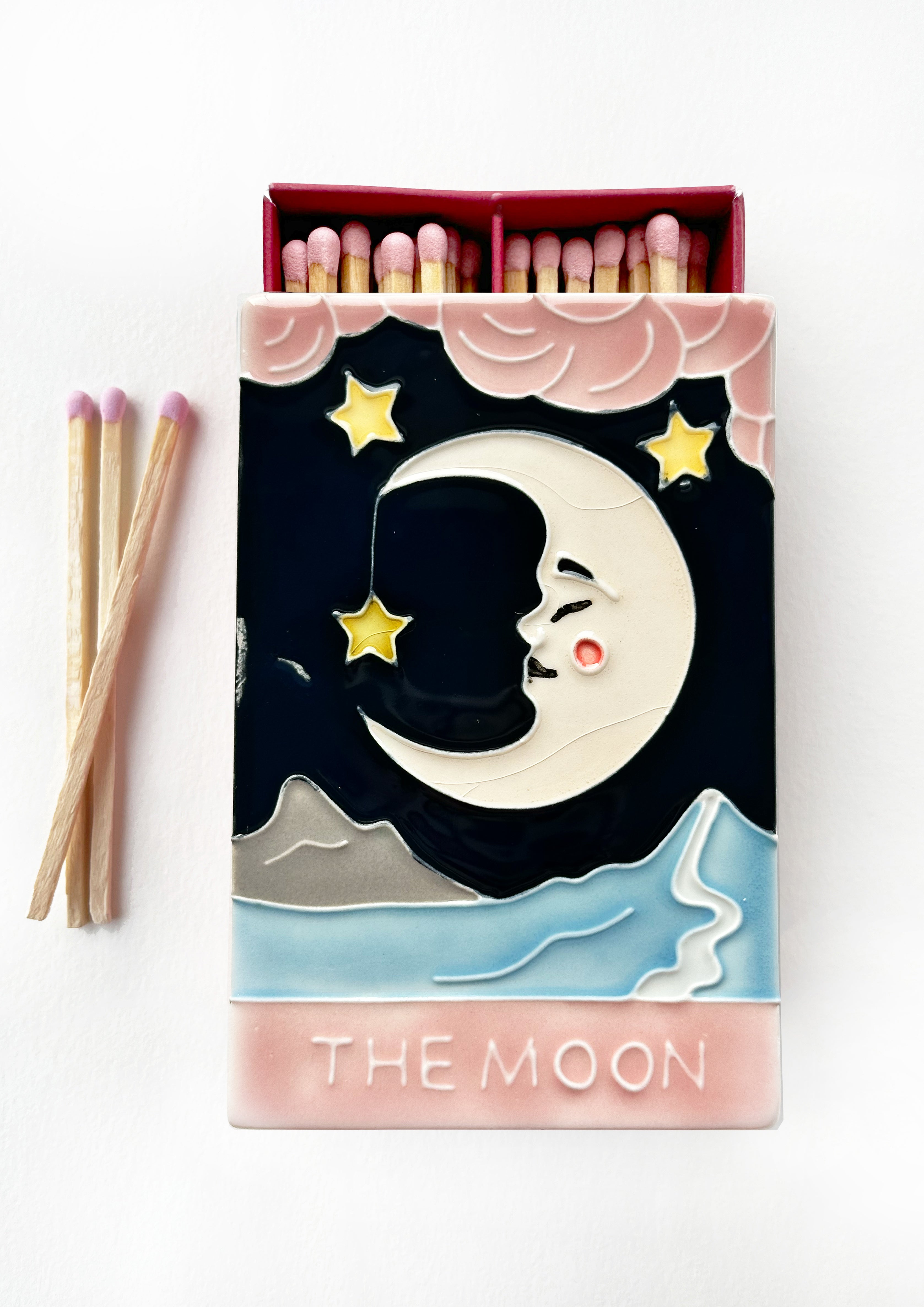 SAMPLE The Moon Ceramic Matchbox - a