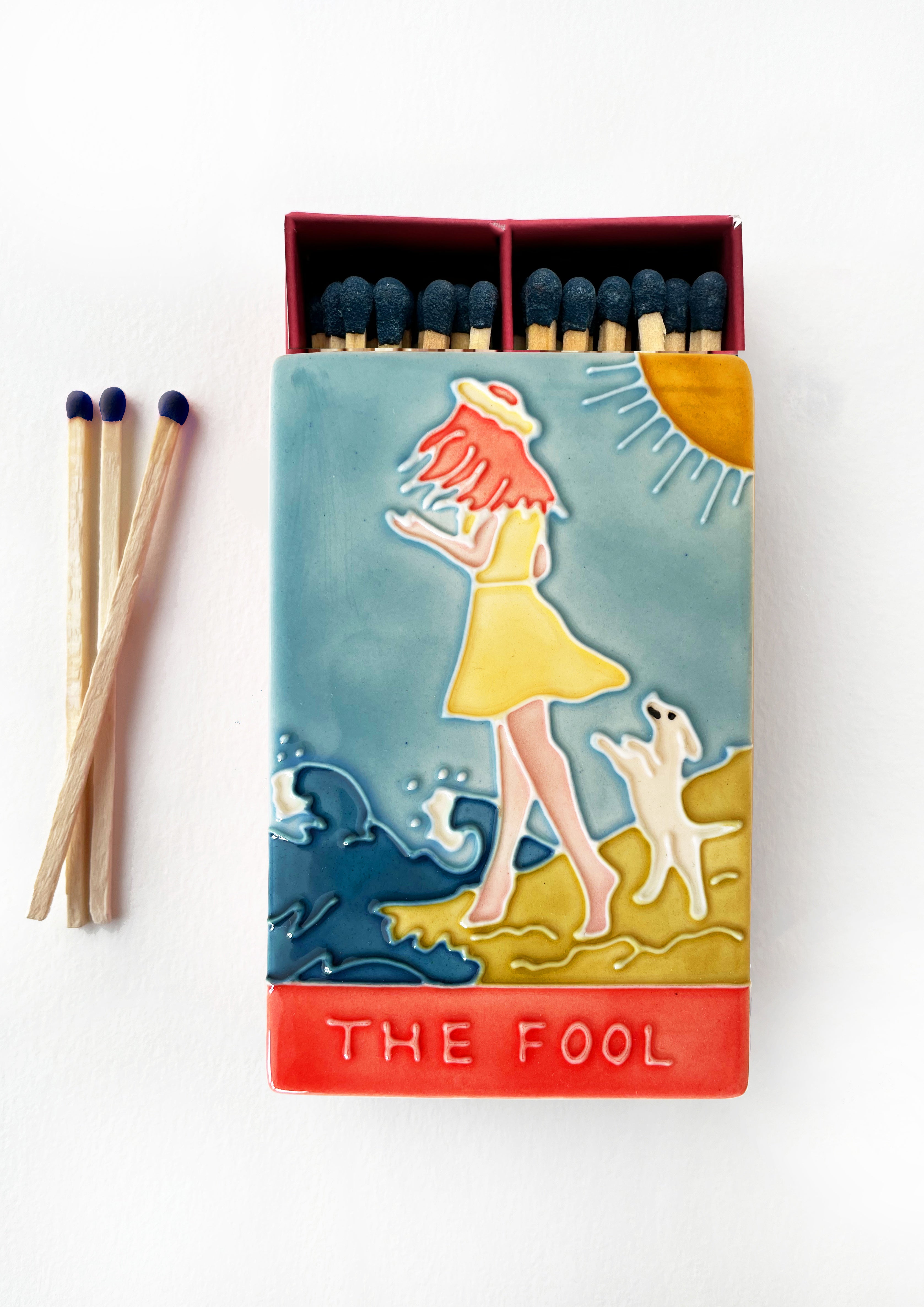 SAMPLE The Fool Ceramic Matchbox - a