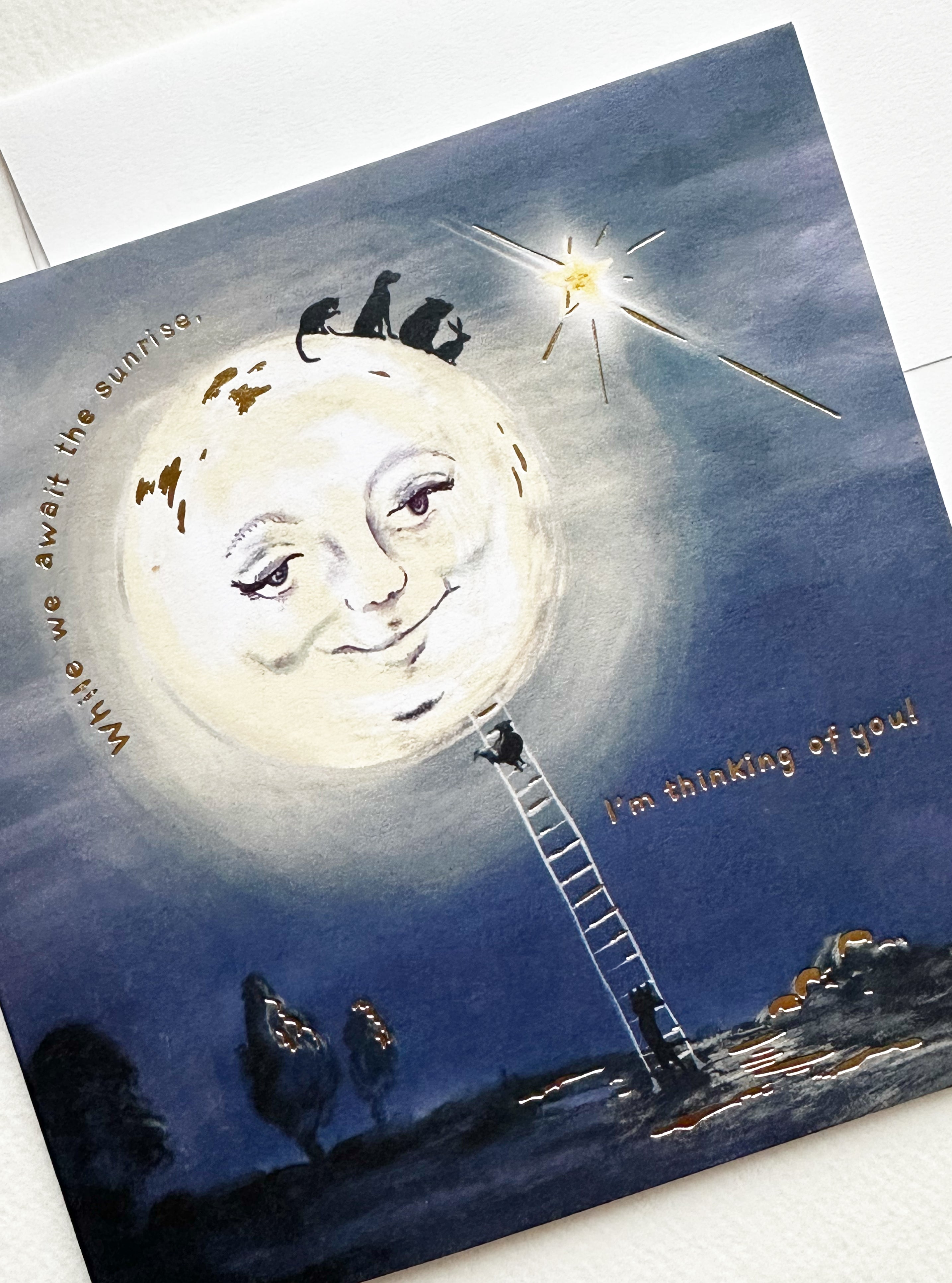While we await the sunrise... Greeting Card