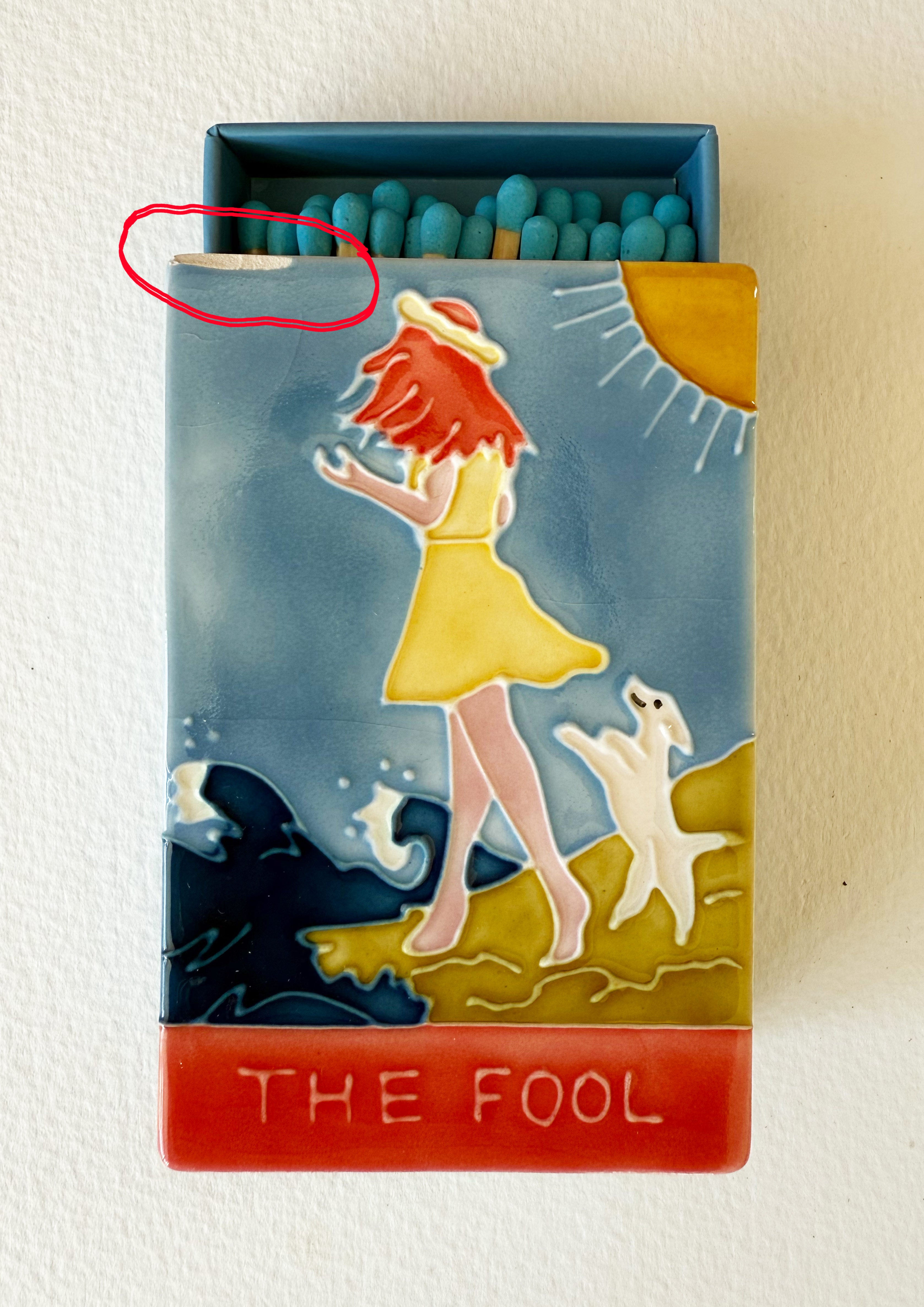 SAMPLE - The Fool Ceramic Matchbox C