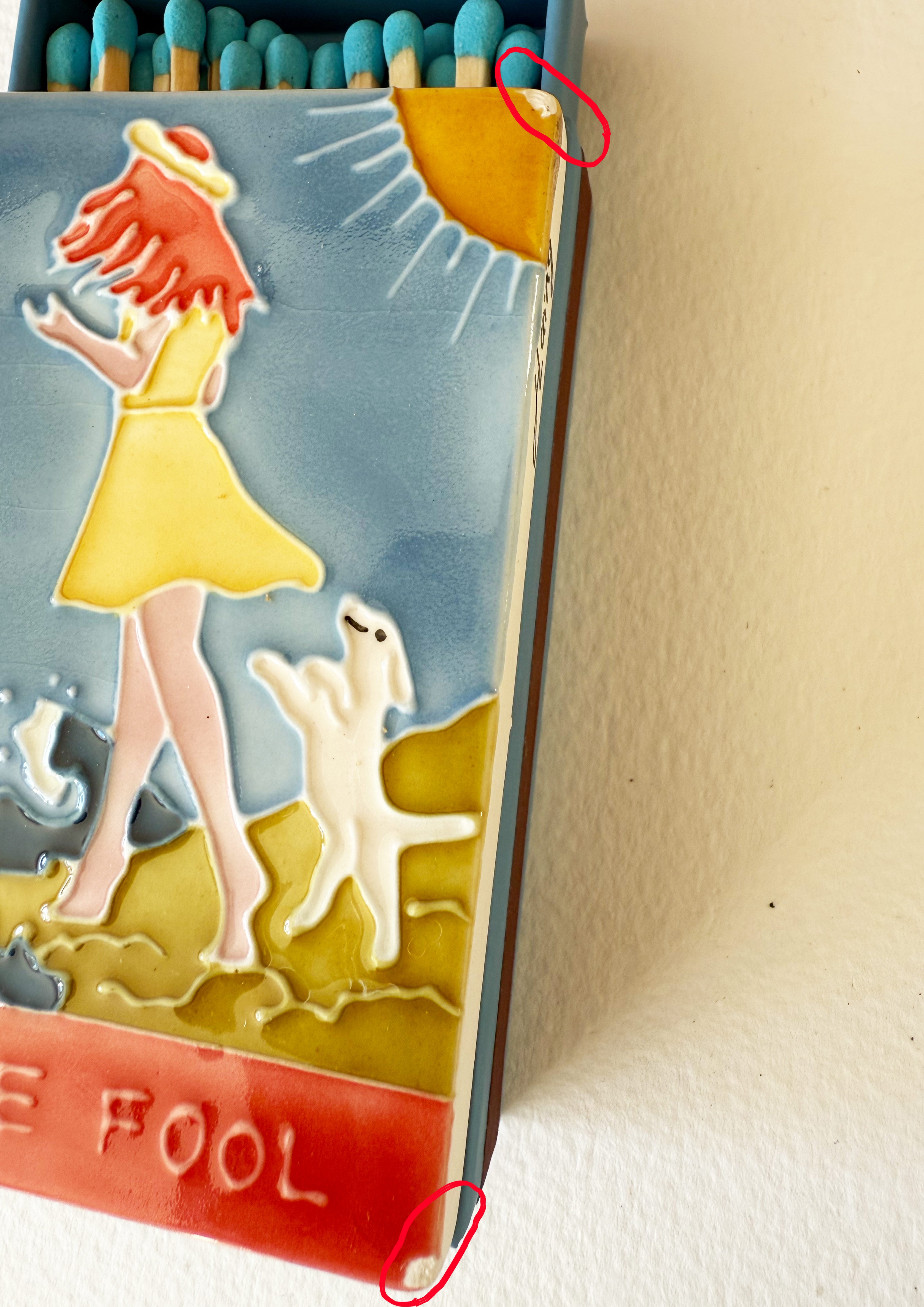 SAMPLE - The Fool Ceramic Matchbox D