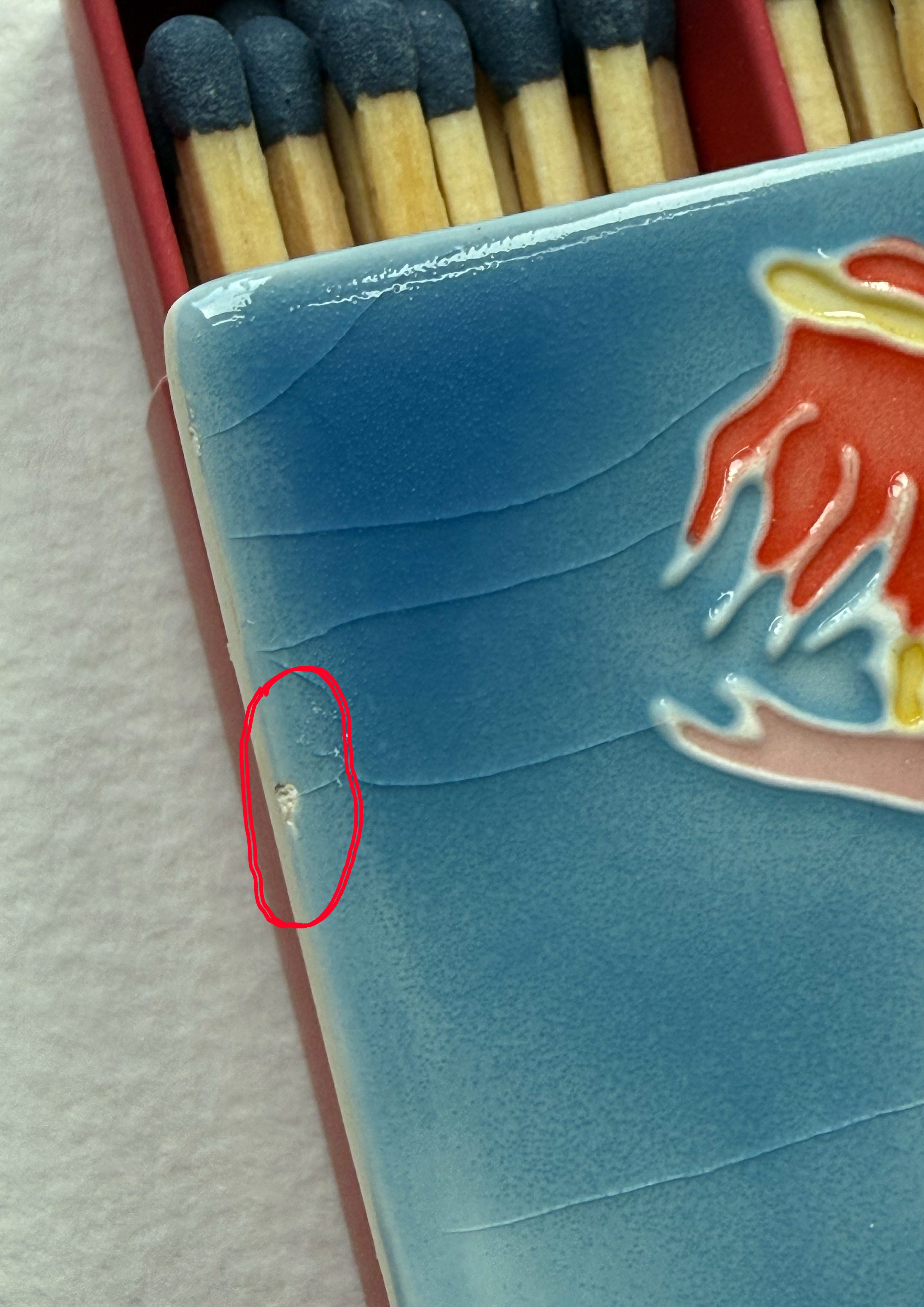 SAMPLE - The Fool Ceramic Matchbox A