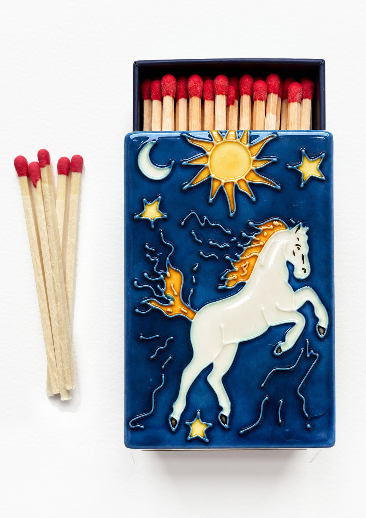 Fire Horse Ceramic Matchbox