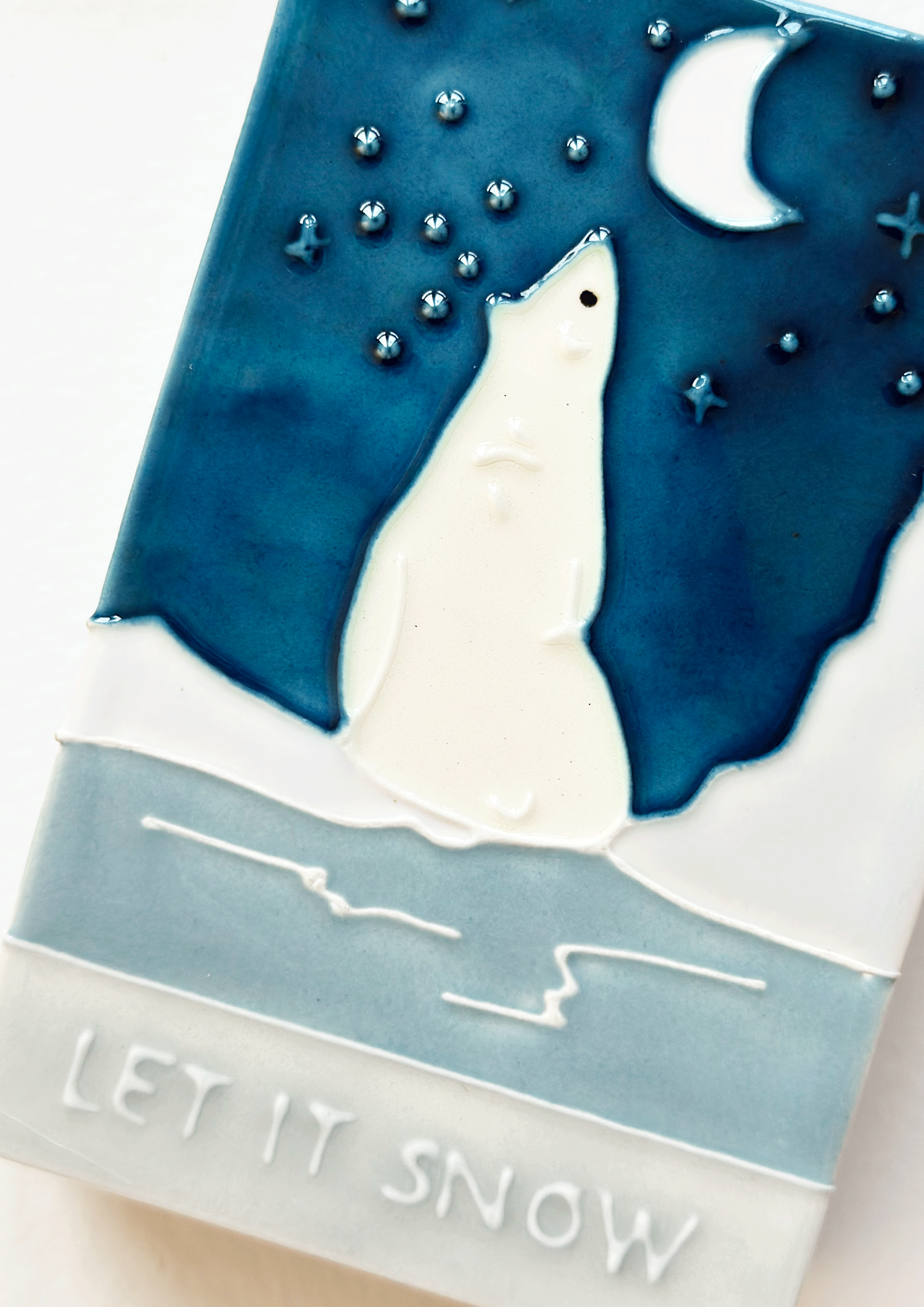 Let it Snow Ceramic Matchbox