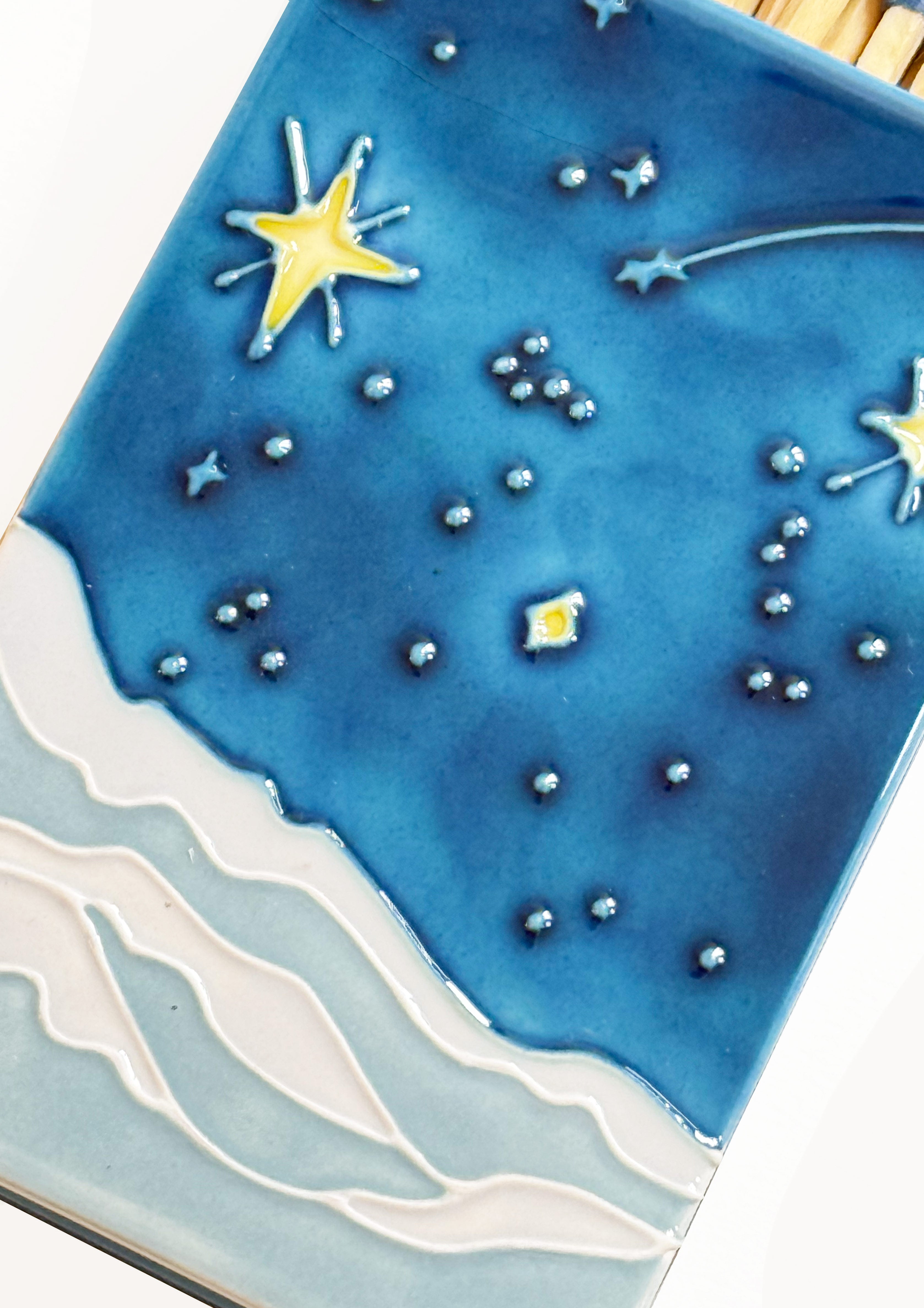 Starry, Starry Night Ceramic Matchbox