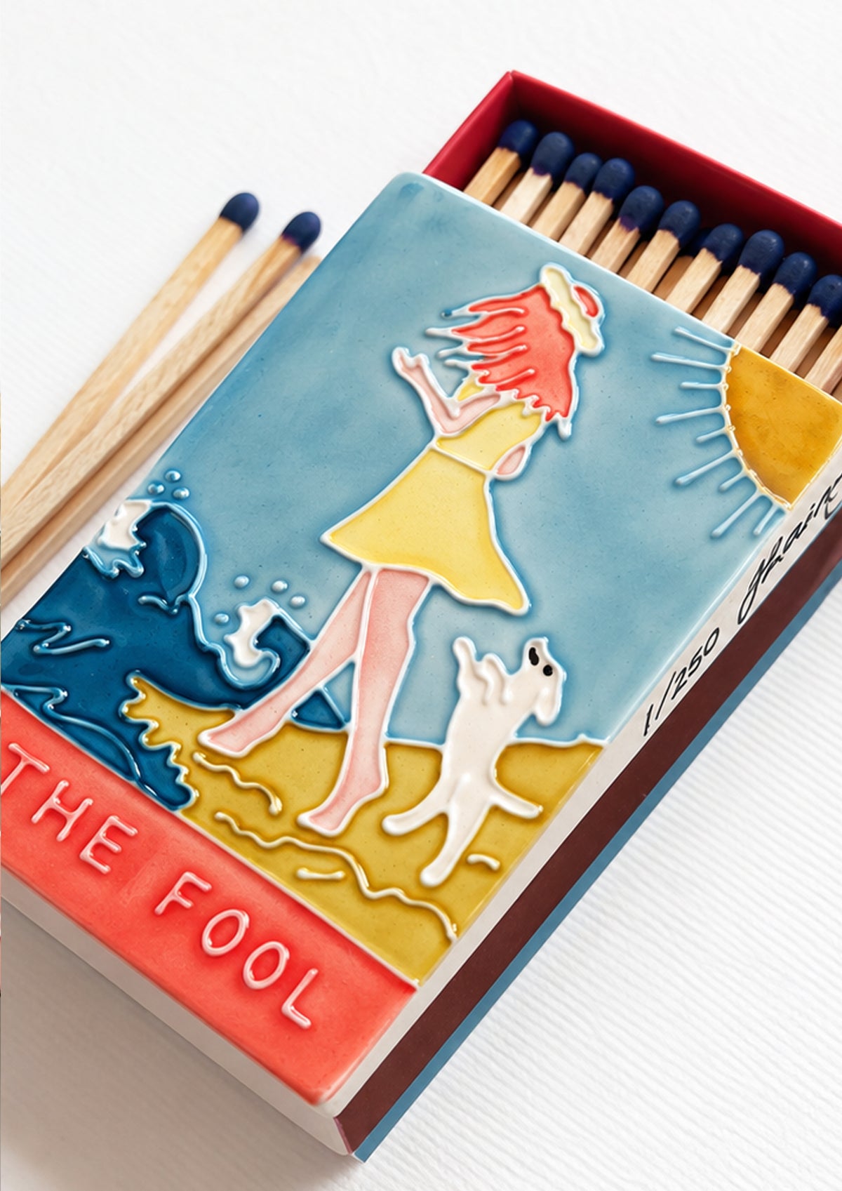 The Fool Ceramic Matchbox