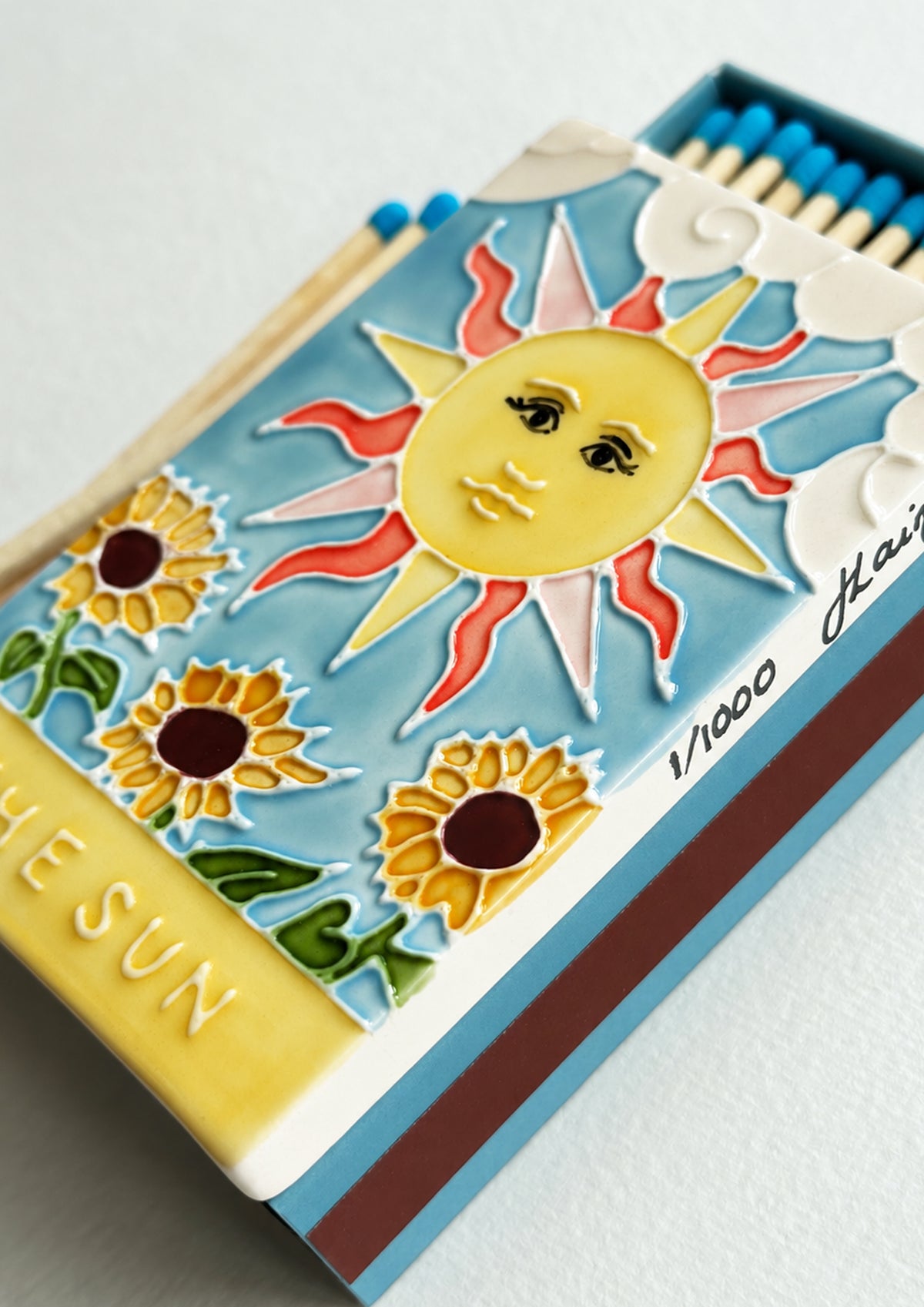 The Sun II Ceramic Matchbox