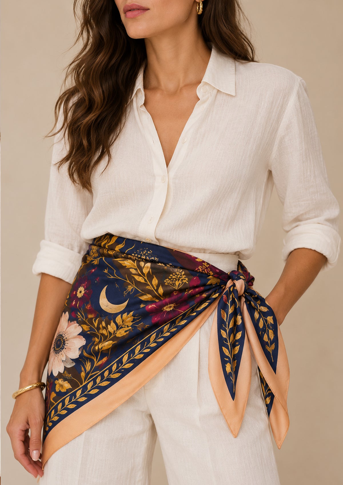 Fire Horse Silk Scarf