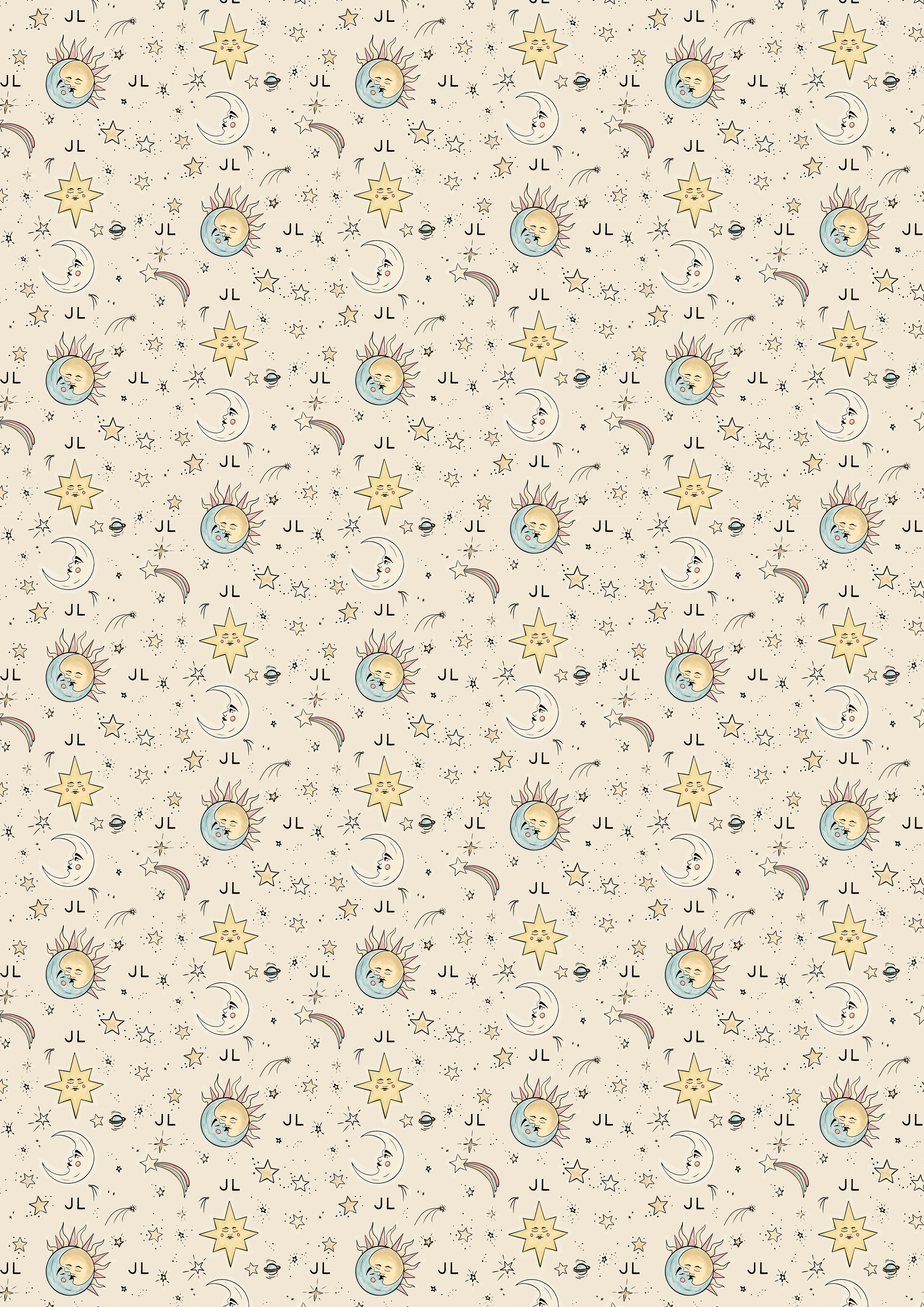 Luxury Gift Wrap - 5 Sheets - Celestial