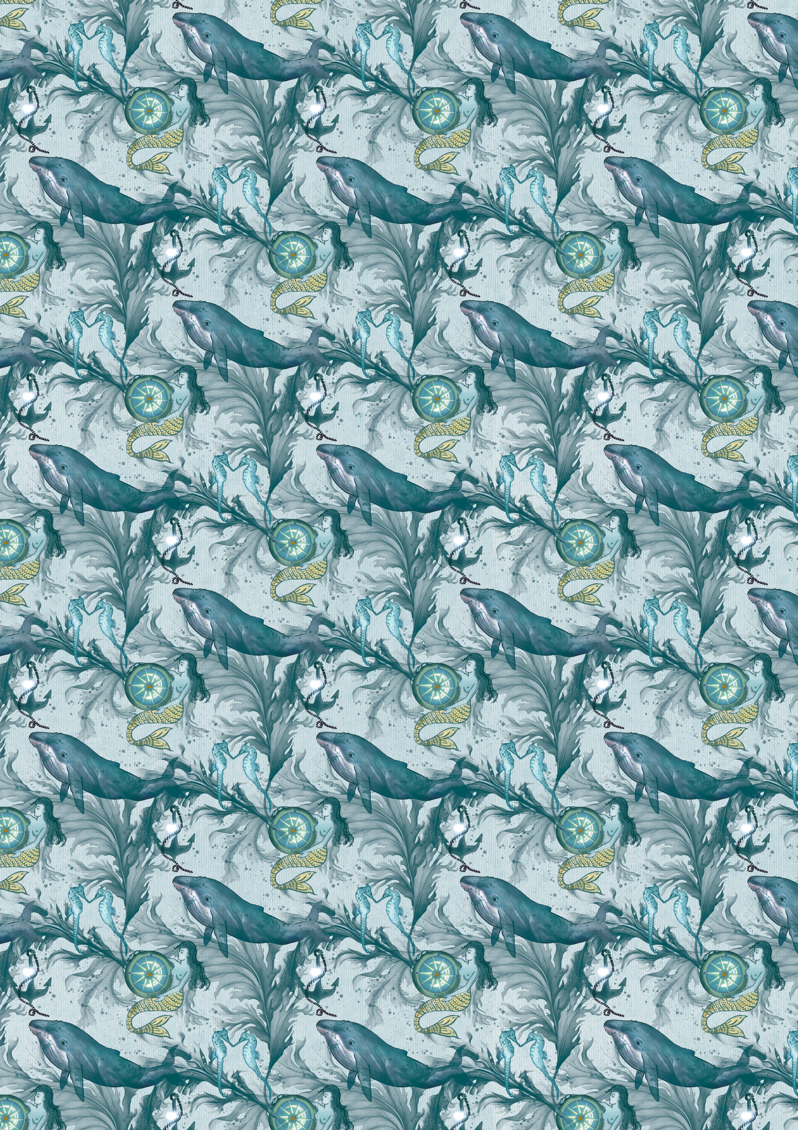 Luxury Gift Wrap - 5 Sheets - Deep Dive