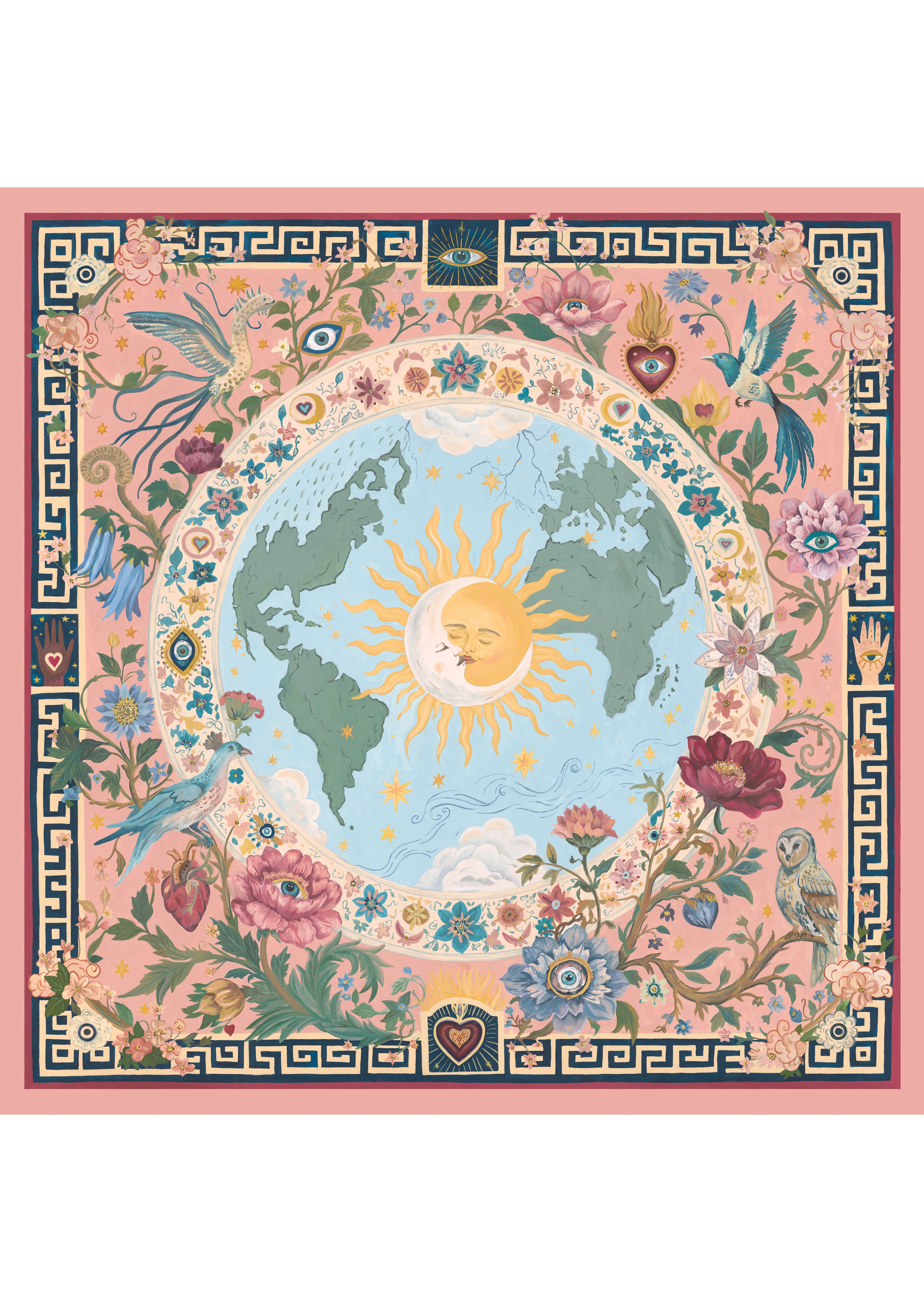 Celestial Blooms - 60x60 Unframed Print