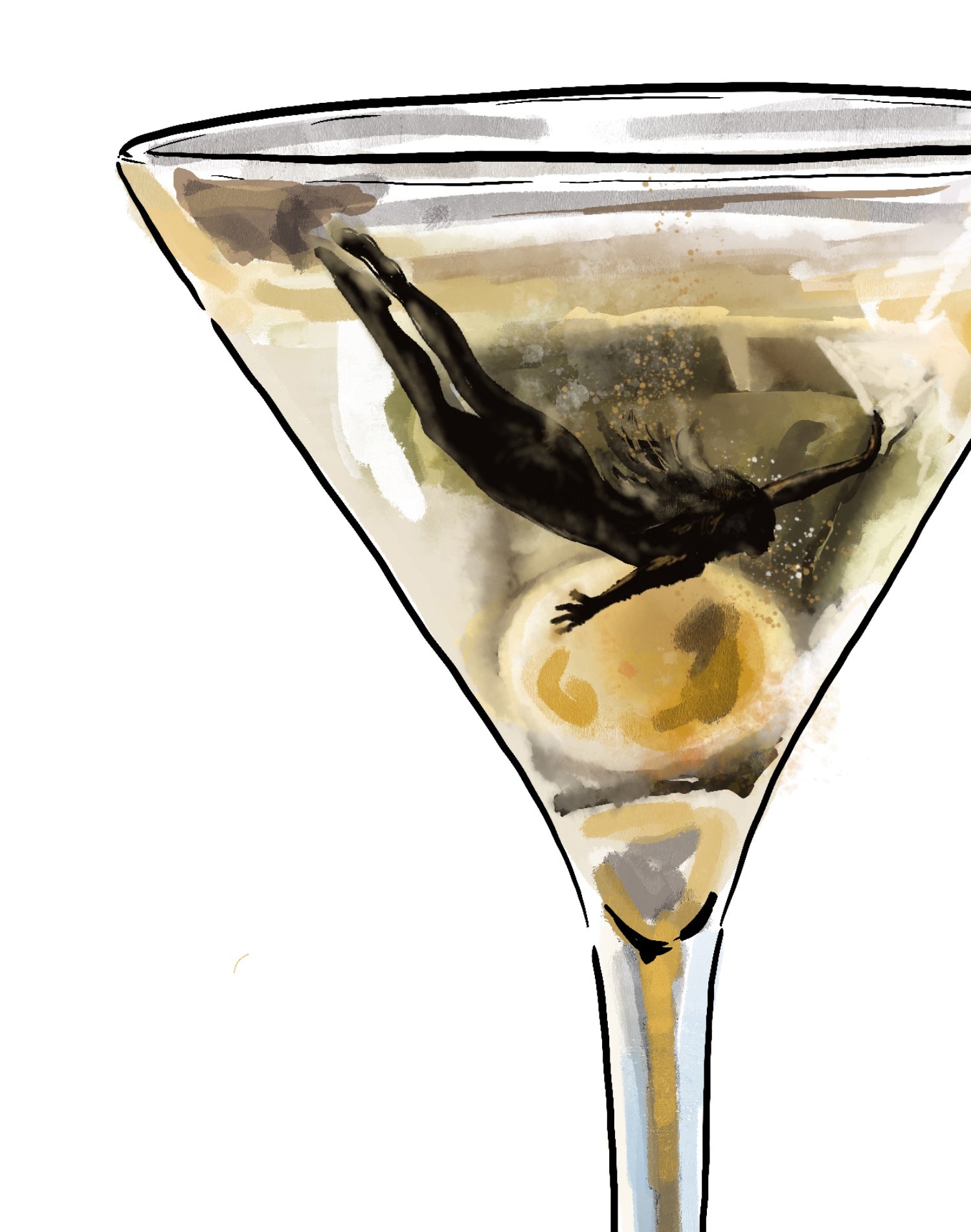 A4 Unframed Art Print - Martini Haze